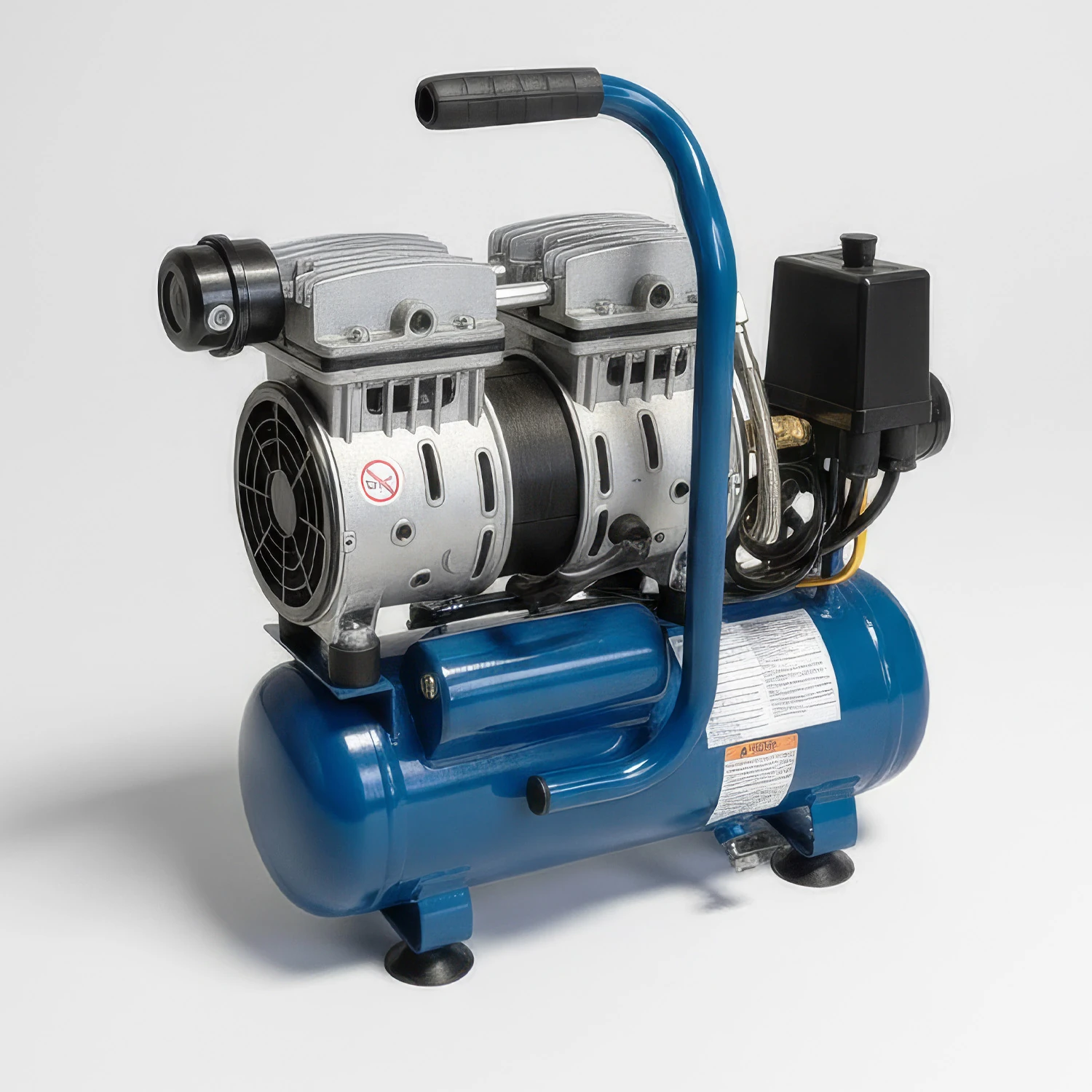 Yağsız FACEWS06 Sessiz Kompakt Kolay Taşınabilir Tekerleksiz Hava Kompresörü 6 Litre 