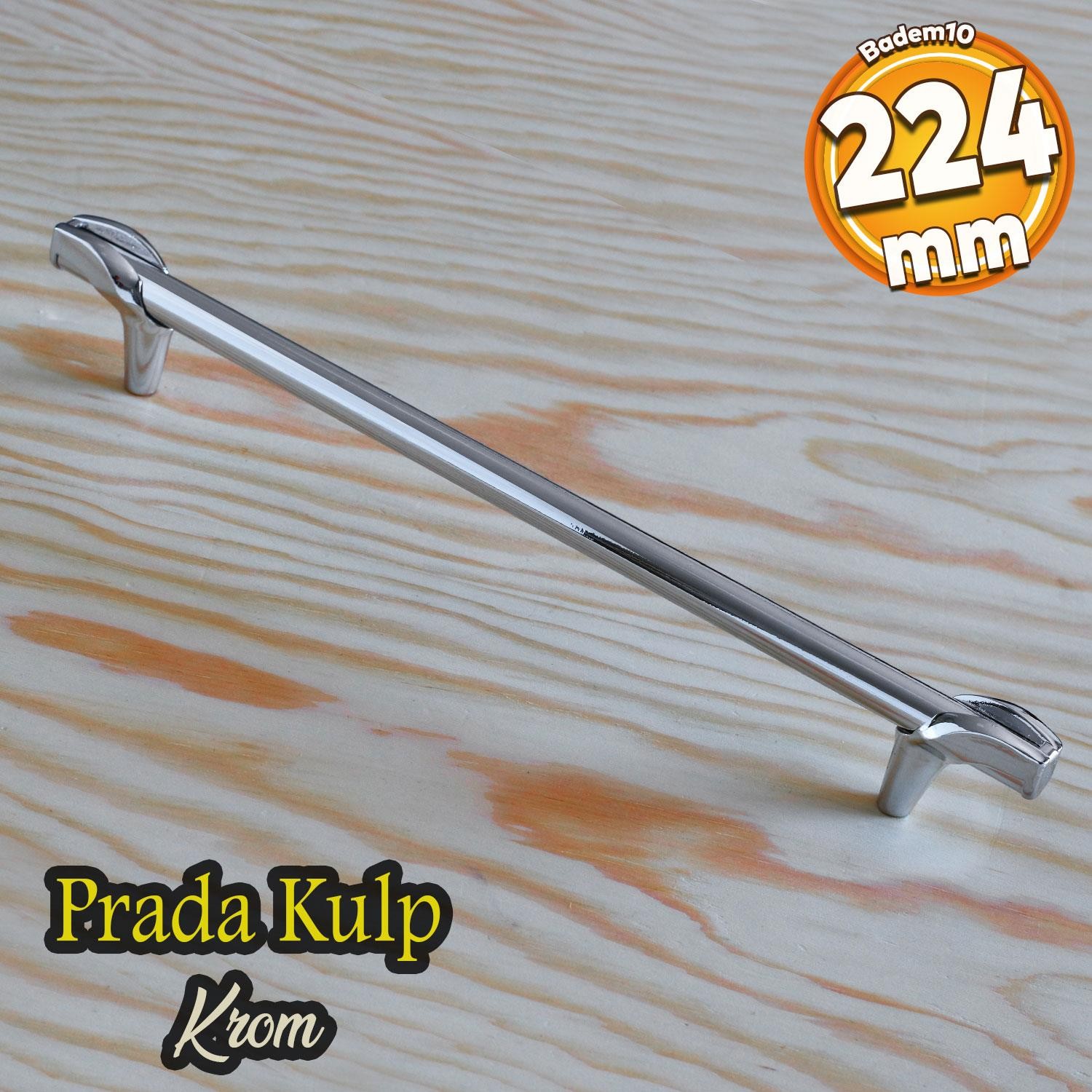 Prade 224 mm Krom Metal Kulp Mobilya Çekmece Mutfak Dolap Kapak Kulpları Dolabı Kulbu Kulpu