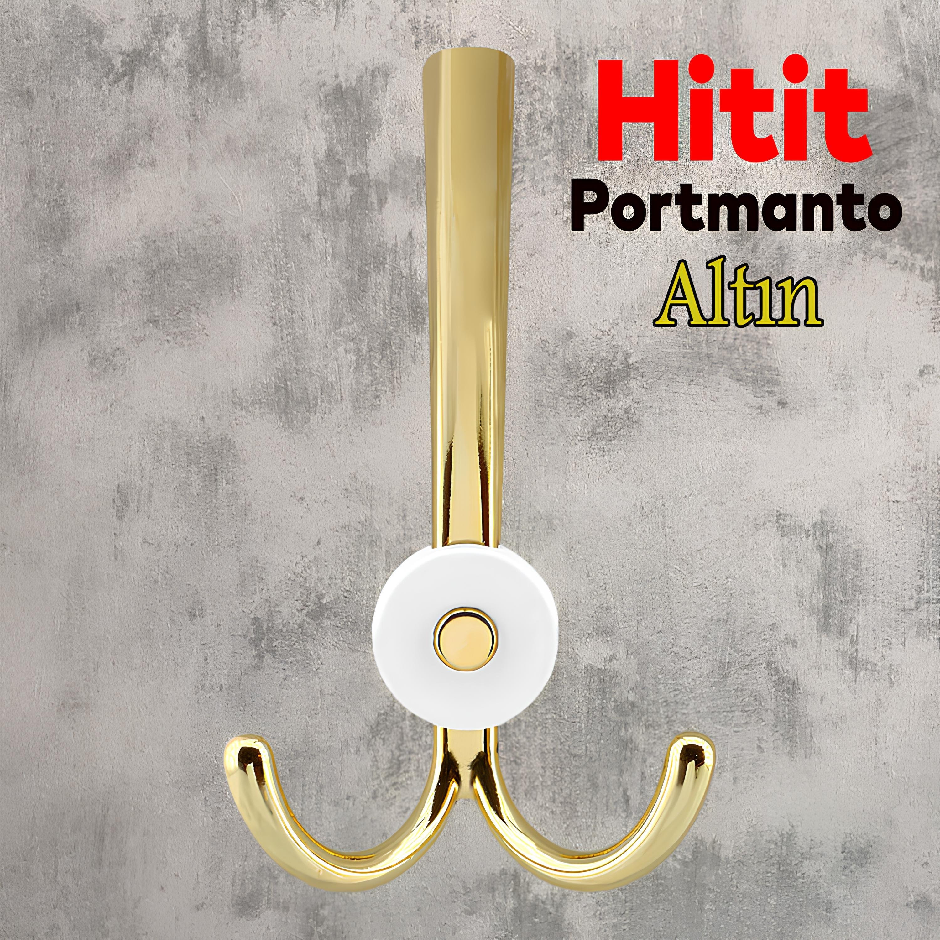 Hitit Askı Portmanto Metal Altın Gold Vestiyer Duvar Dolap Elbise Askısı Mobilya Askılığı Aparat