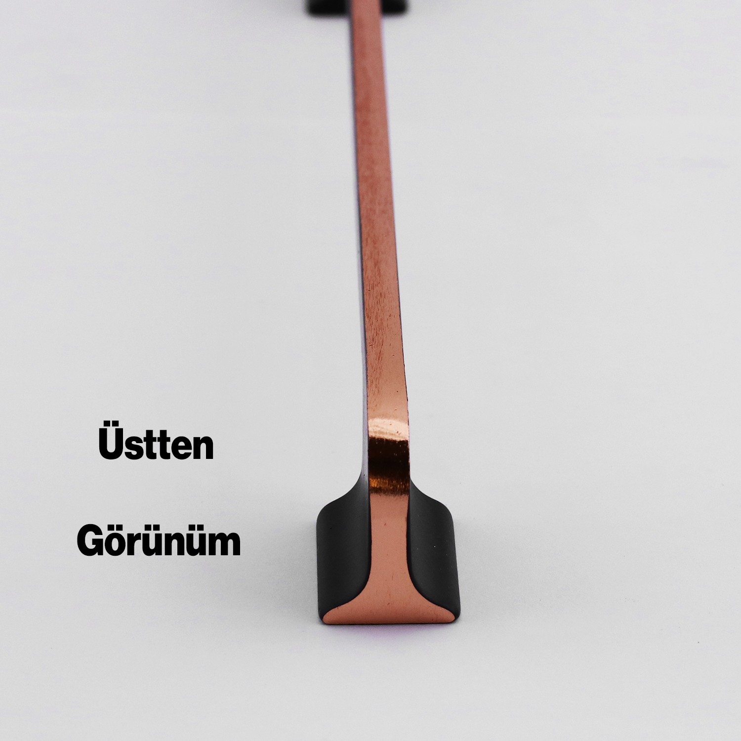 Afyon (224 mm - 22.4 cm) Siyah Rose Metal Mobilya Mutfak Çekmece Dolap Dolabı Kulbu Kulpu Kulpları