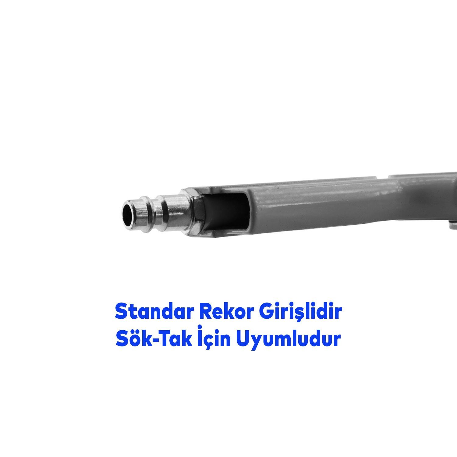 Teker Tekerlek Sibop Lastik Şişirme Tabancası Hava Ölçer Basınç Gösterge Bar Saatli 12 170 PSİ