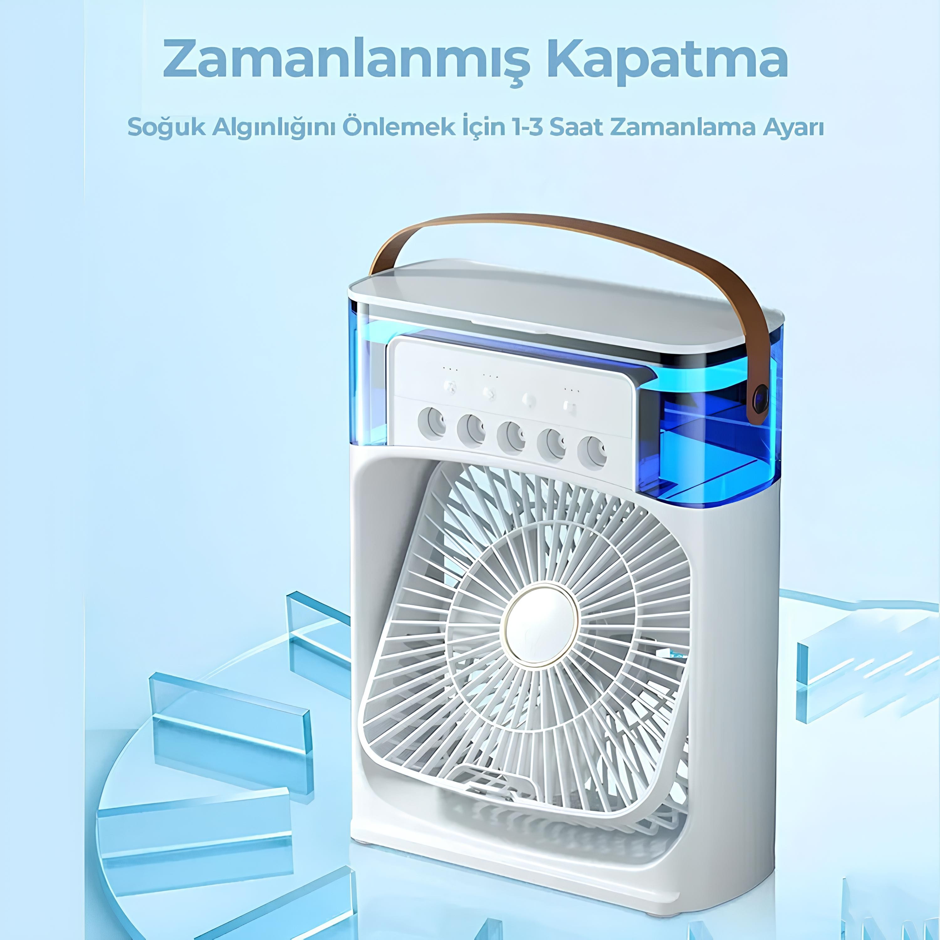 Kablolu Vantilatör Masaüstü Süper Sessiz Fan Su Püskürtmeli Mini El Hava Serinletici Nemlendirici