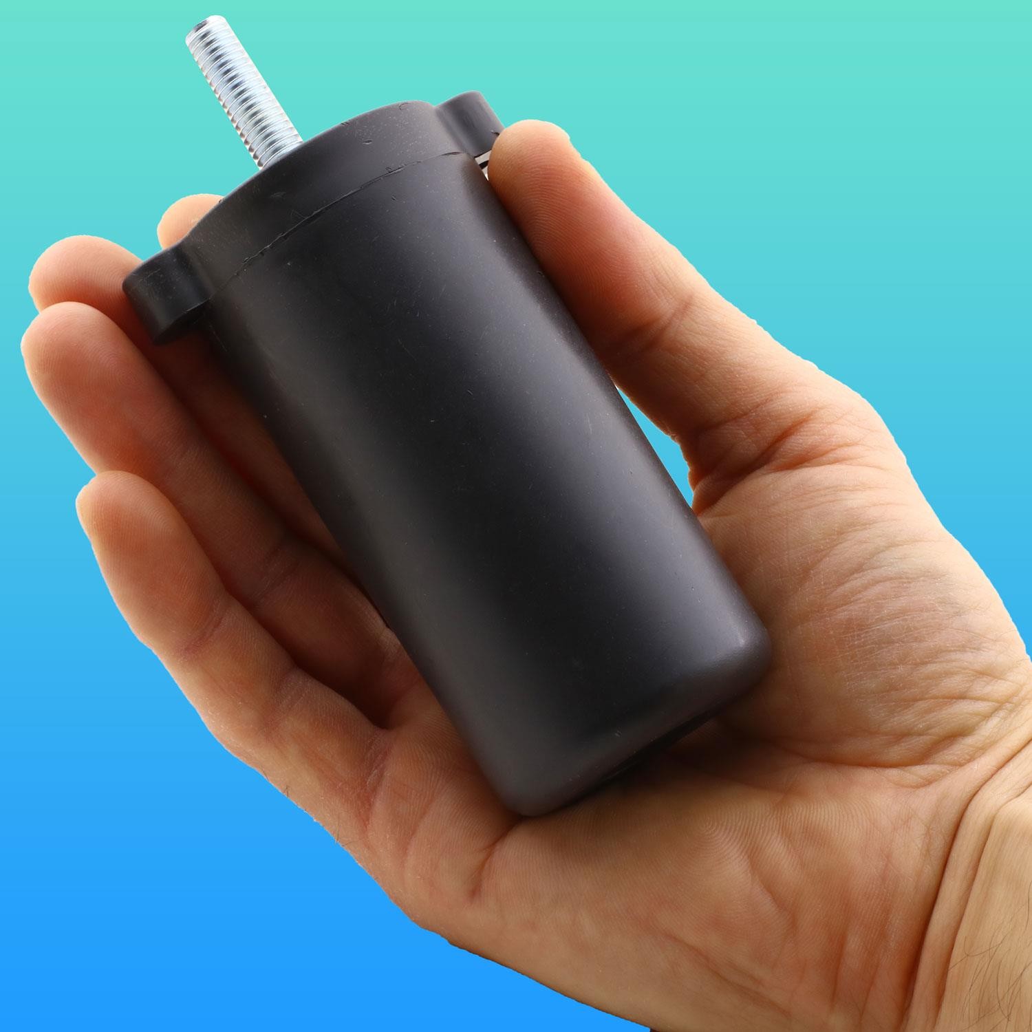 Ayarlanabilir Gizli Mobilya Kanepe Baza Koltuk M8 Civatalı Vidalı Orta Destek Ayağı Ayak Siyah 9.5cm