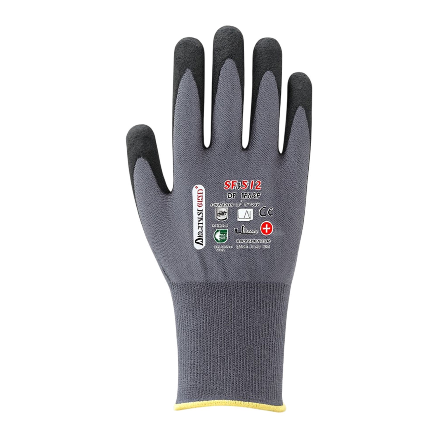 Dayanıklı Kaymaz Ultra Grip Nitril Kaplı Eldiven 10 XL Beden Sanayi Güvenlik Koruyucu İş Eldiveni