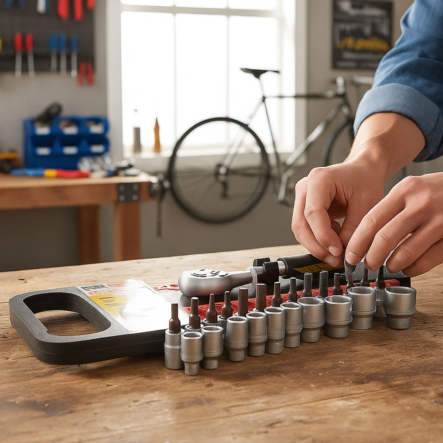 Profesyonel 1/4'' 6 Köşe 27 Parça Lokma Anahtar Seti Kompakt Dayanıklı Taşınabilir Alet Seti