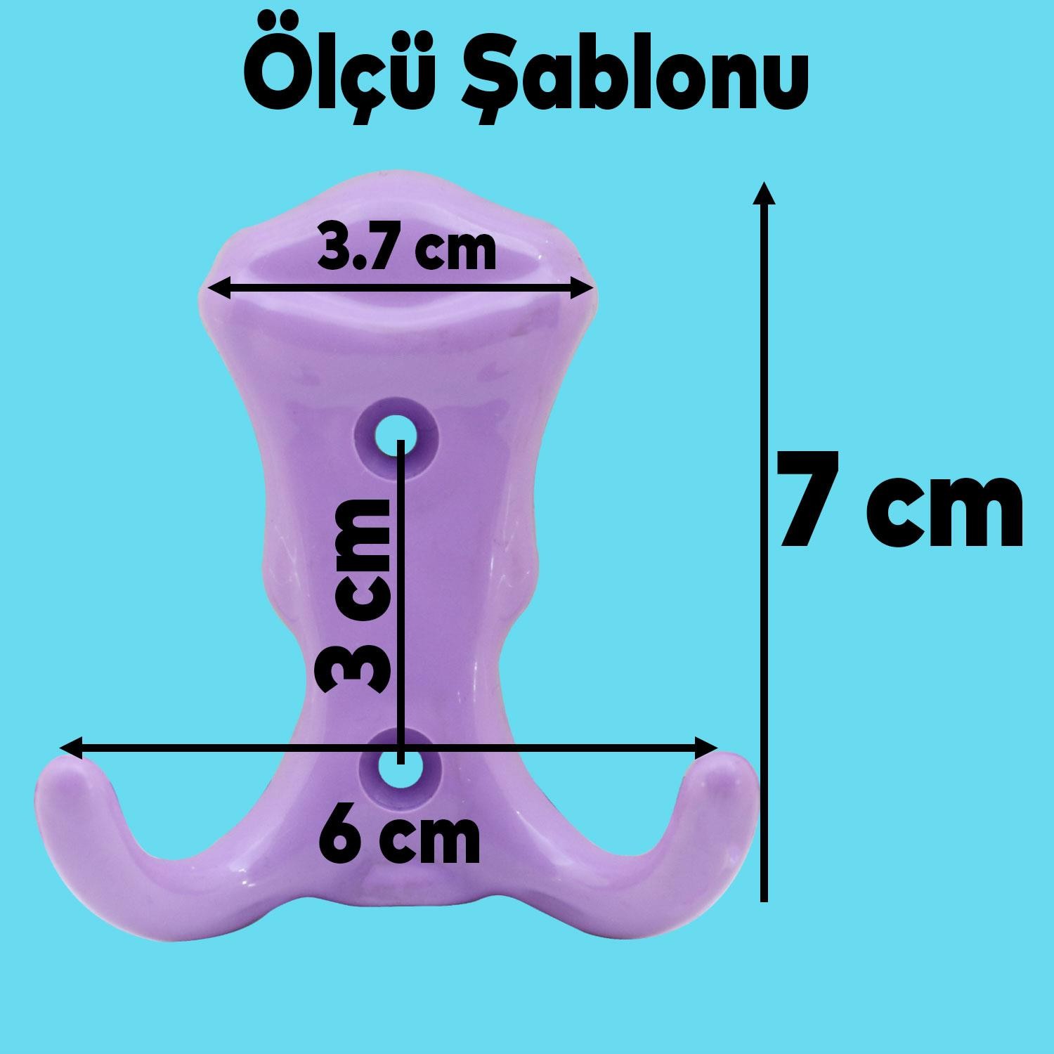 Martı Duvar Vestiyer Portmanto Askısı Dolap Elbise Askılığı Lila Renk Plastik Askı Askılık