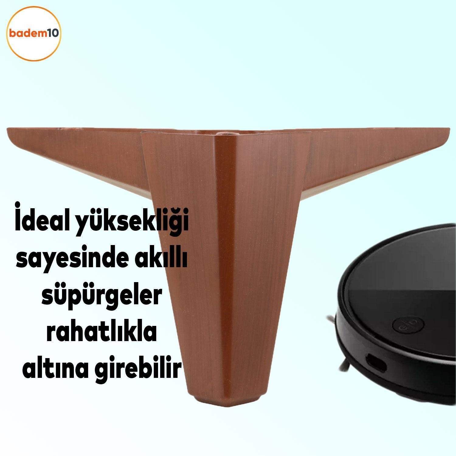 20'li Set Sedir Lüks Mobilya Koltuk Kanepe Tv Ünitesi Destek Ayağı 14 cm Ahşap Desenli Ayakları