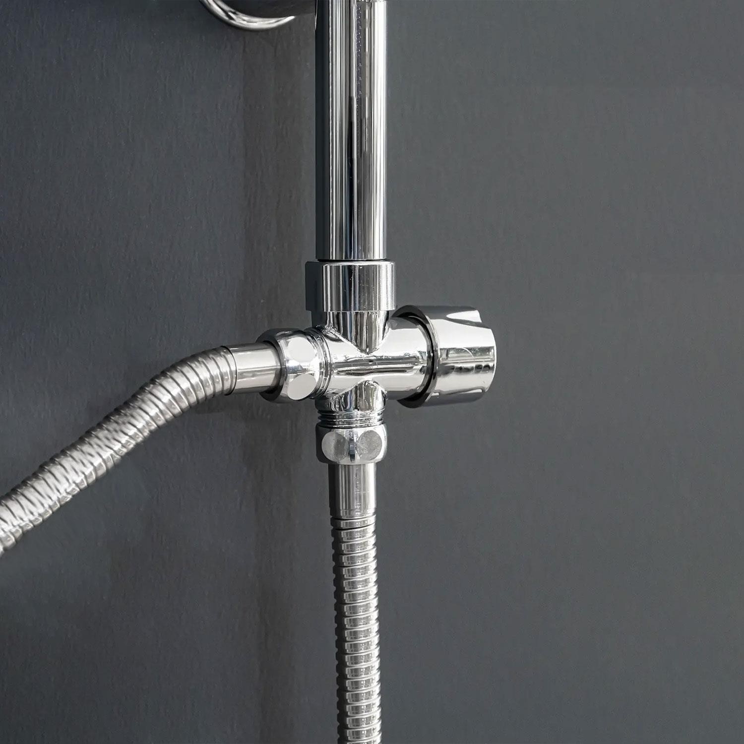 Robot Tepe Duş Seti Takımı Shower Yağmurlama Yuvarşal Lüx Banyo Masaj Duş Başlığı Sistemi Krom