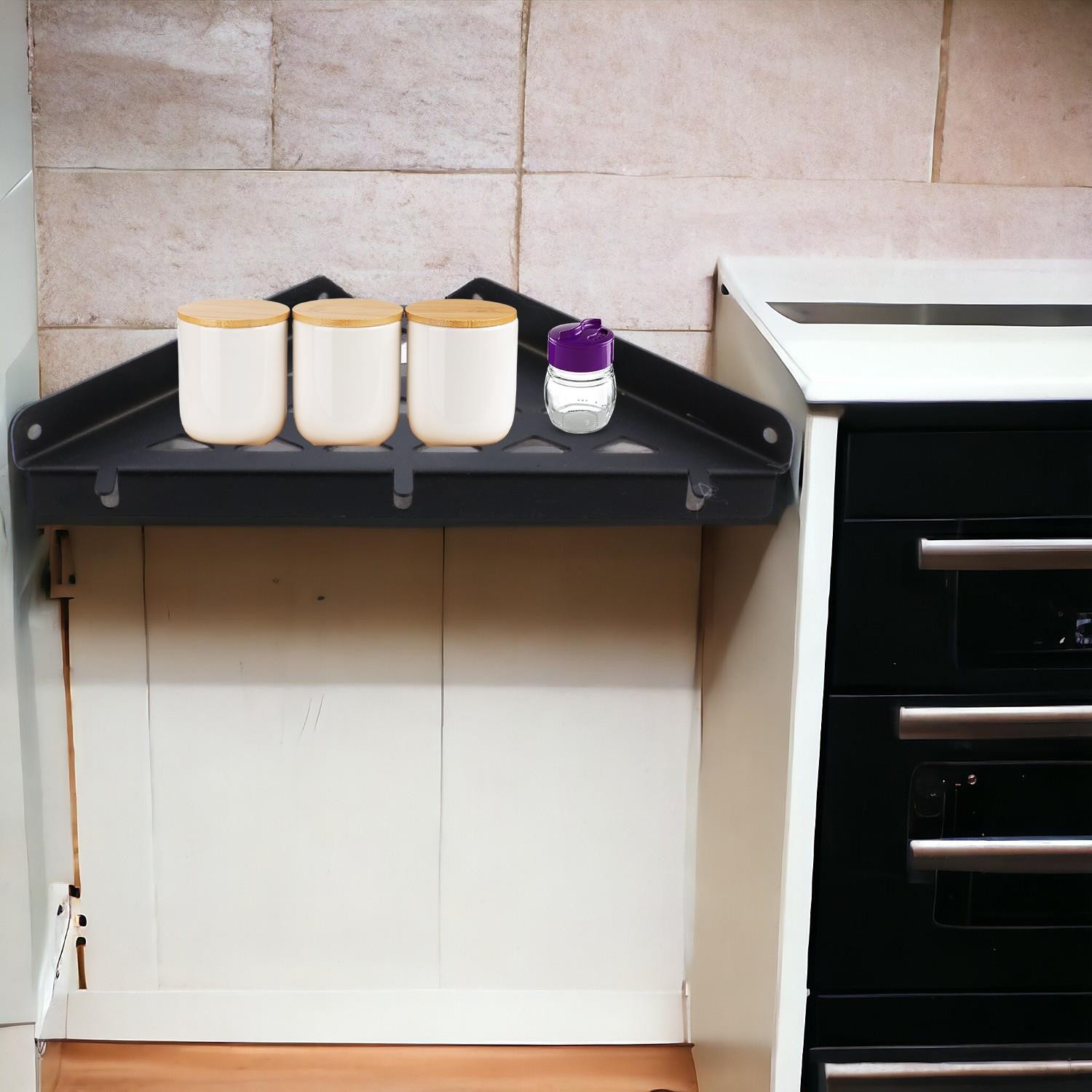 Banyo Duş Rafı Şampuanlık Metal Köşelik Dekoratif Krom Tek Katlı Organizer Düzenleyici Mutfak Eşya