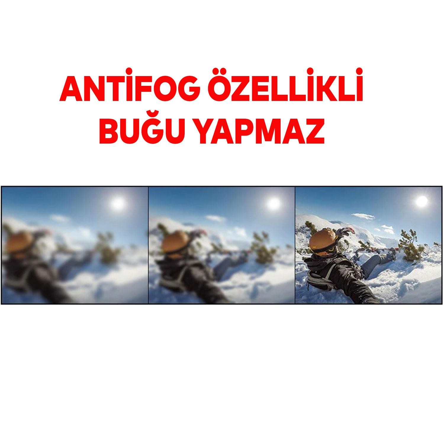 Kayak Gözlüğü Antifog Ventilli Güneş Kar Gümüş Snowboard Glasses Ekonomik Seri Gözlük