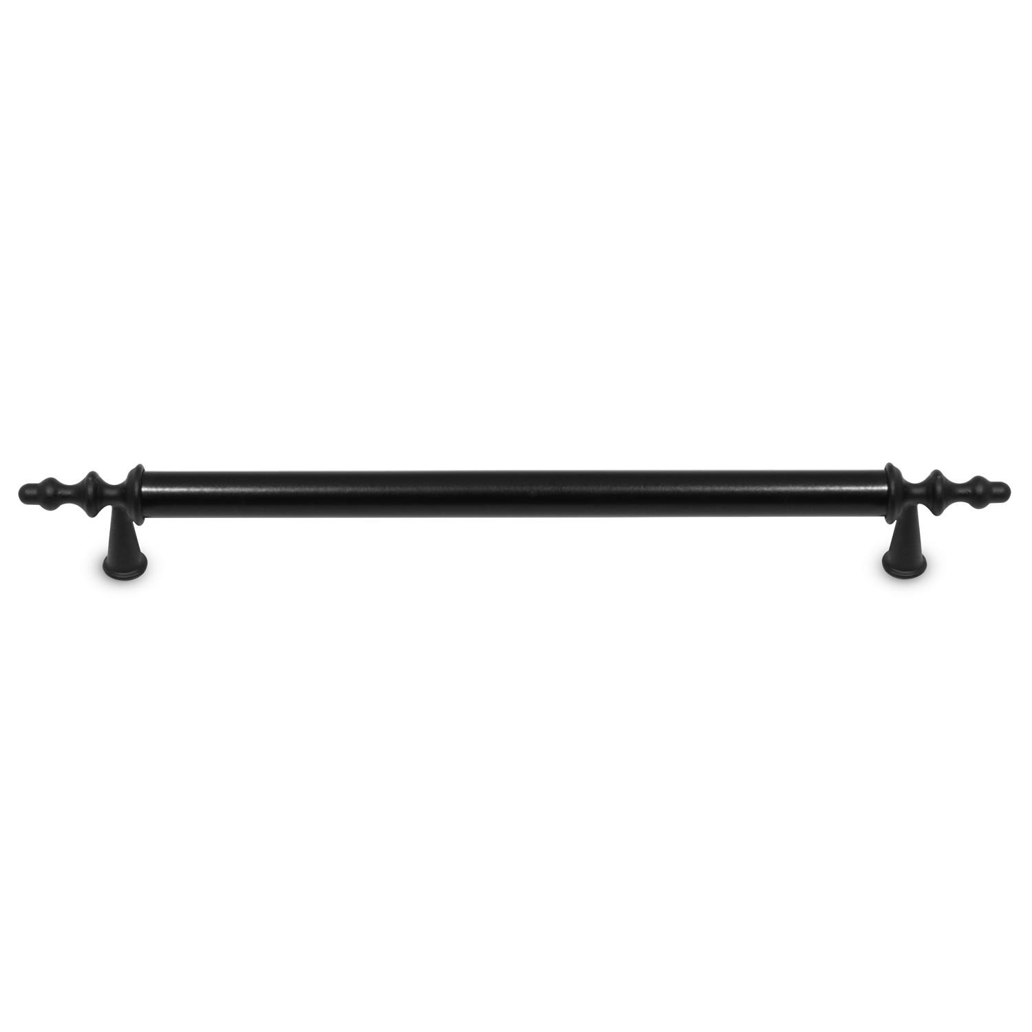 Ovacık Çekmece Dolap Dolabı Kapak Kulpu Kulbu (224 MM-22.4 CM) Siyah Metal Kulpları Mobilya Mutfak