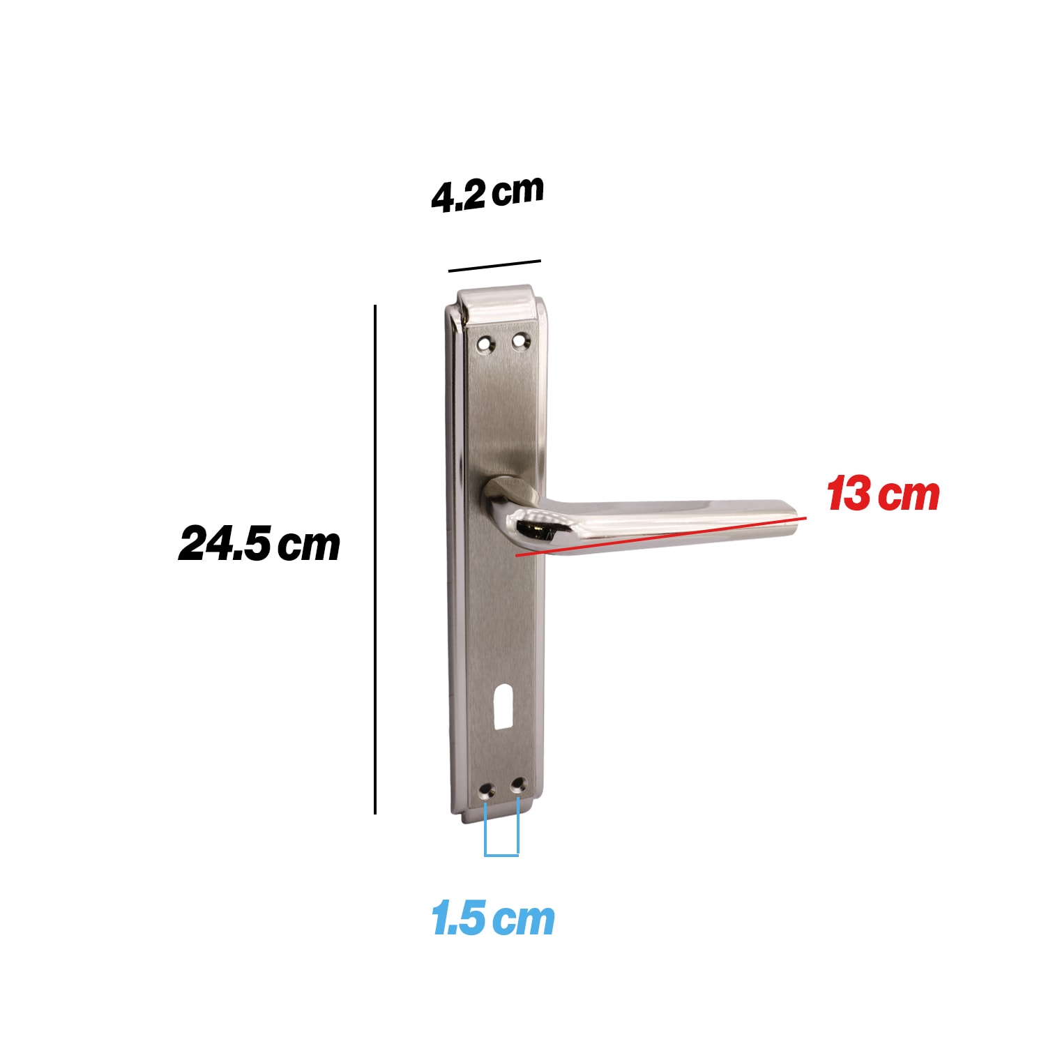 İç Oda Kapı Kolu Aynalı Sağa Sola Uygun Saten Renk Dış Ahşap Pvc Metal Çelik Kapısı Tutamağı 1 Takım