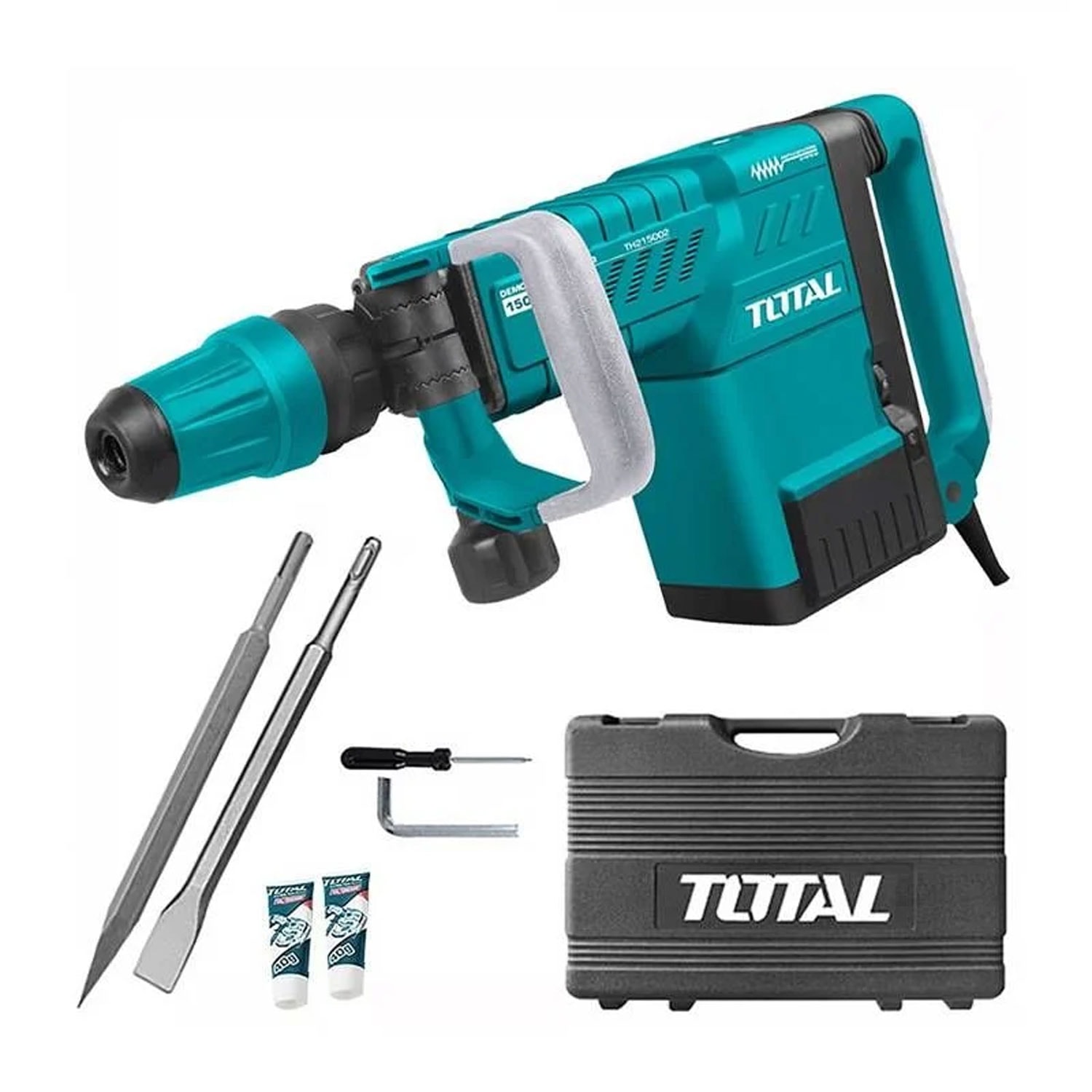 Total TH215002 Kırıcı Delici Hilti 25J 1500W Beton Taş Kırma Matkap Profesyonel Titreşim Önleyici