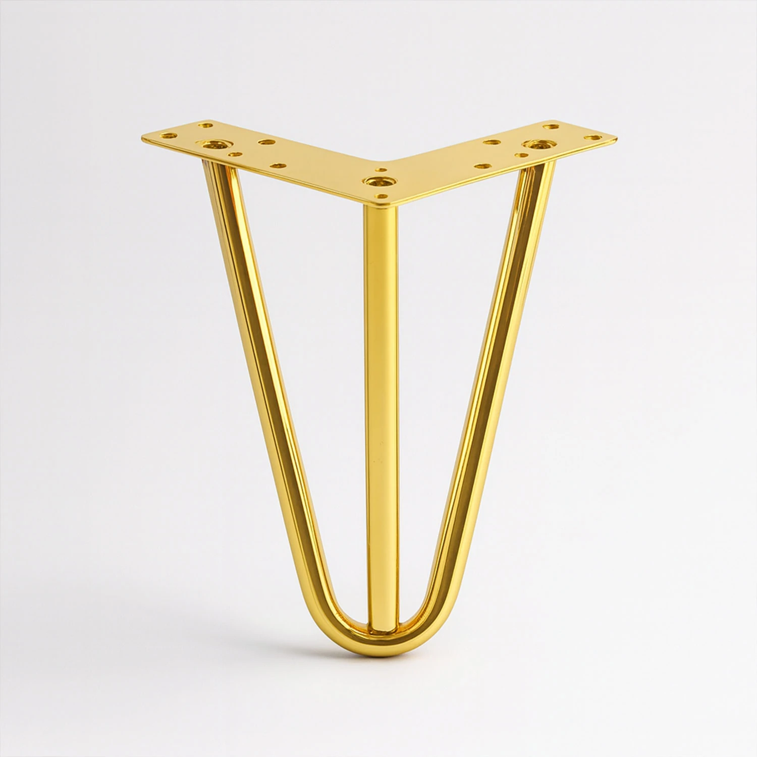 Martı 15 cm Gold Altın Metal Mobilya Ayak Ayağı Üçgen Modern Tasarım Koltuk Sehpa Masa TV Ünitesi
