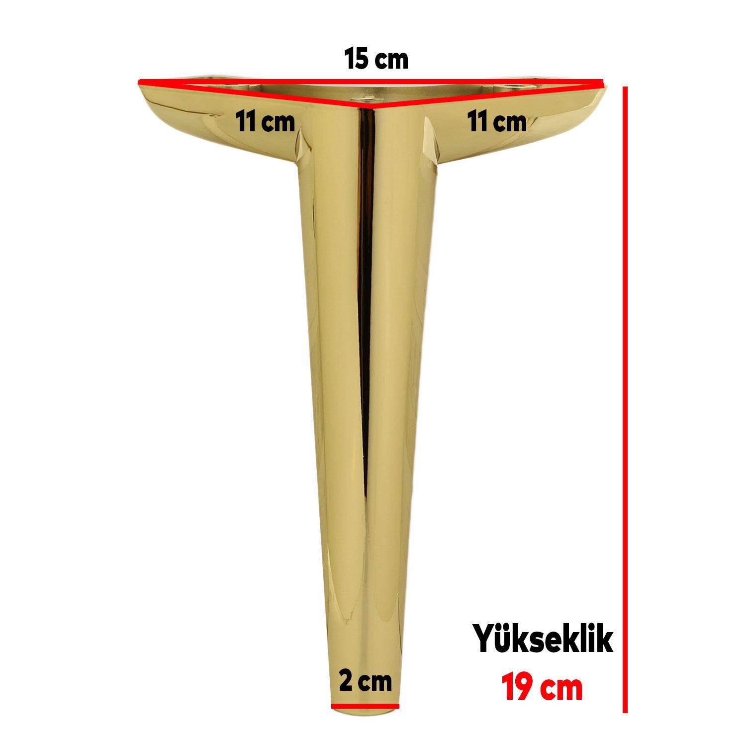 Piko Lüks Mobilya Kanepe Tv Ünitesi Konsol Koltuk Ayağı 19 Cm Gold Altın Ayakları