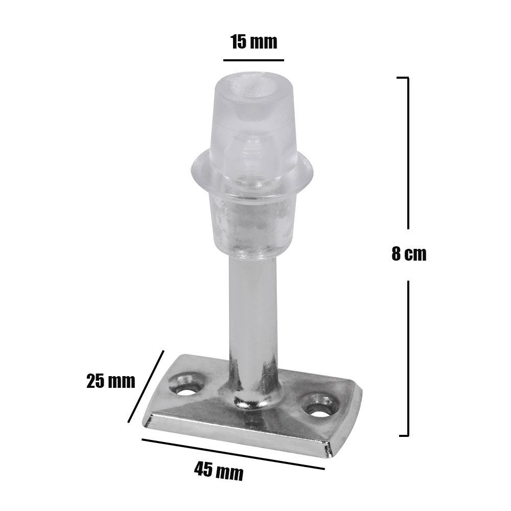 Kapı Stoperi Tamponu Durdurucu Tutucu Krom Metal 8 cm Kapı Stopu Silikonlu (5 ADET)