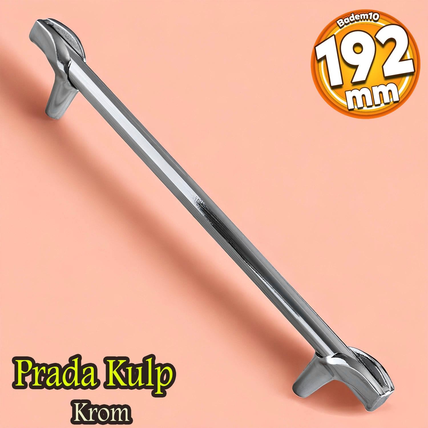 Prade 192 mm Krom Kulp Metal Mobilya Çekmece Mutfak Kapak Dolap Kulpları Dolabı Kulbu Kulpu