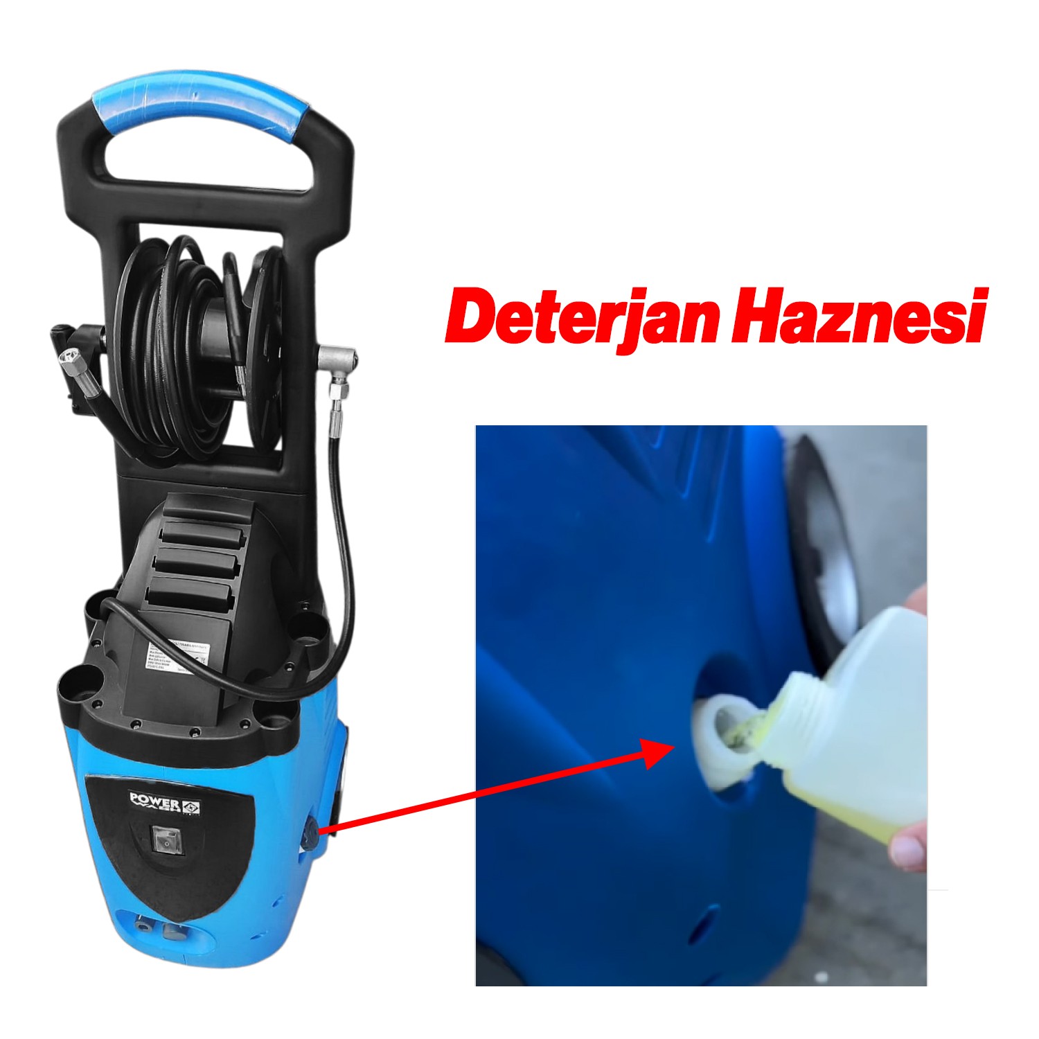 Powerwash Elektrikli Basınçlı Yıkama Makinası Araç Araba Oto Yıkama Tabancalı 150 Bar 150 PB