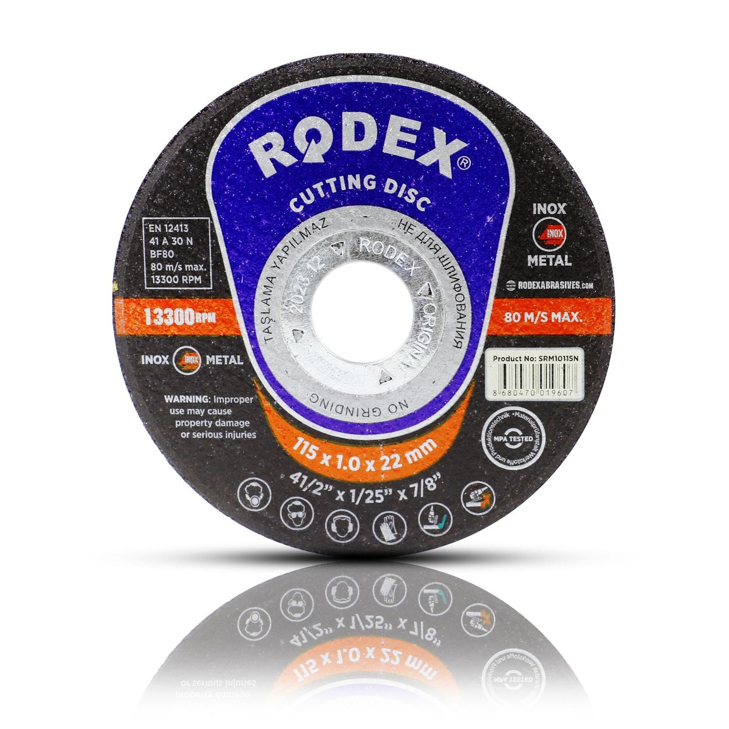 Rodex Spiral Taşlama İnox Metal Kesme Kesici Taş Diski 115x1 mm