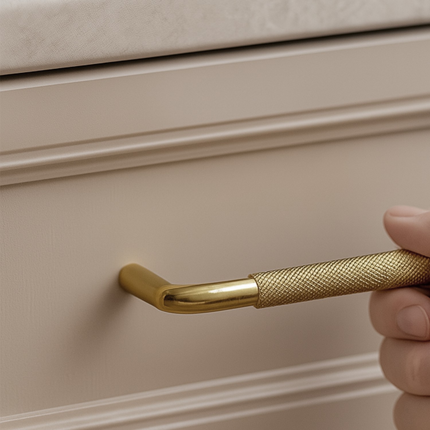 Tırtıklı Altın Gold Metal Kulp 128 mm 12.8 cm Mobilya Çekmece Dolap Dolabı Modern Kapak Kulpları