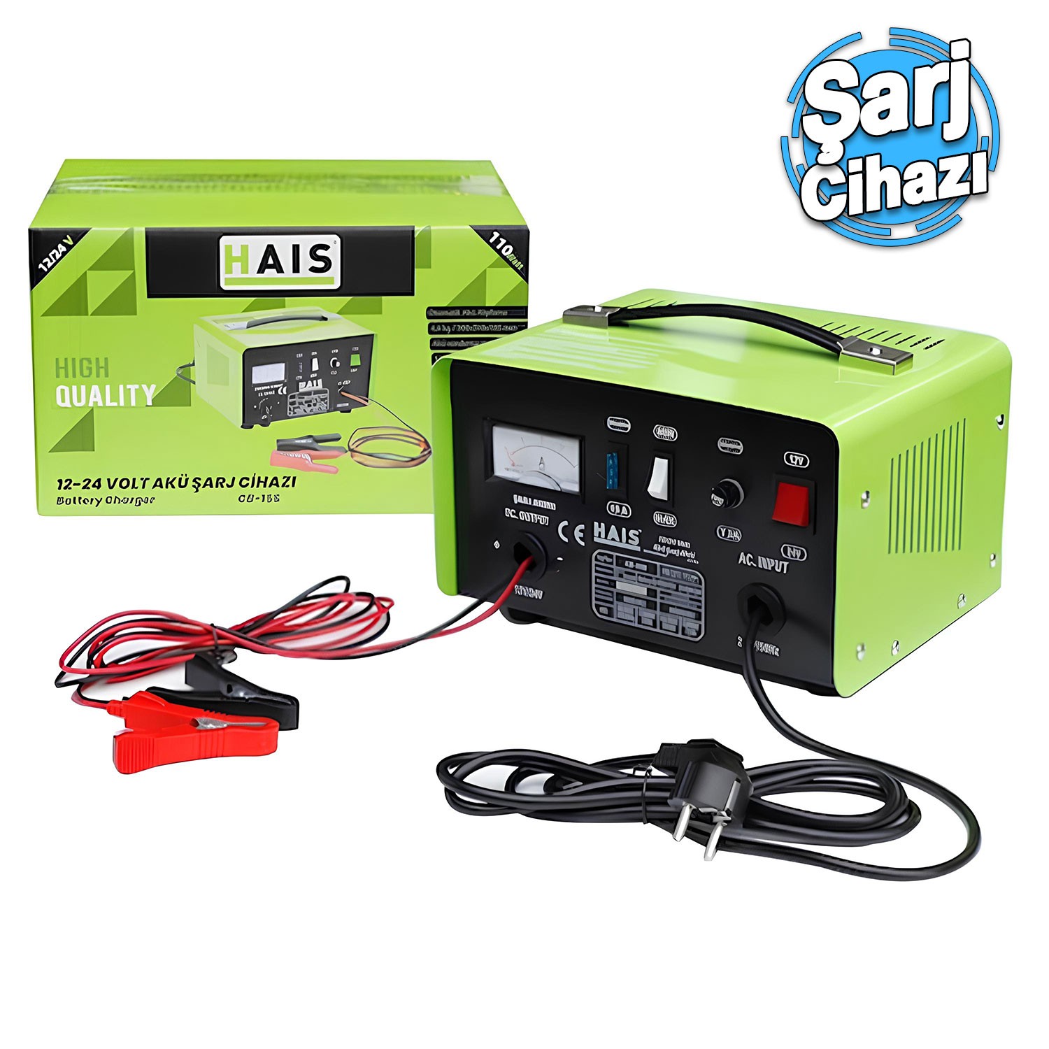 Haıs CB15S Akü Şarj Cihazı Motor Araba 12-24V hais