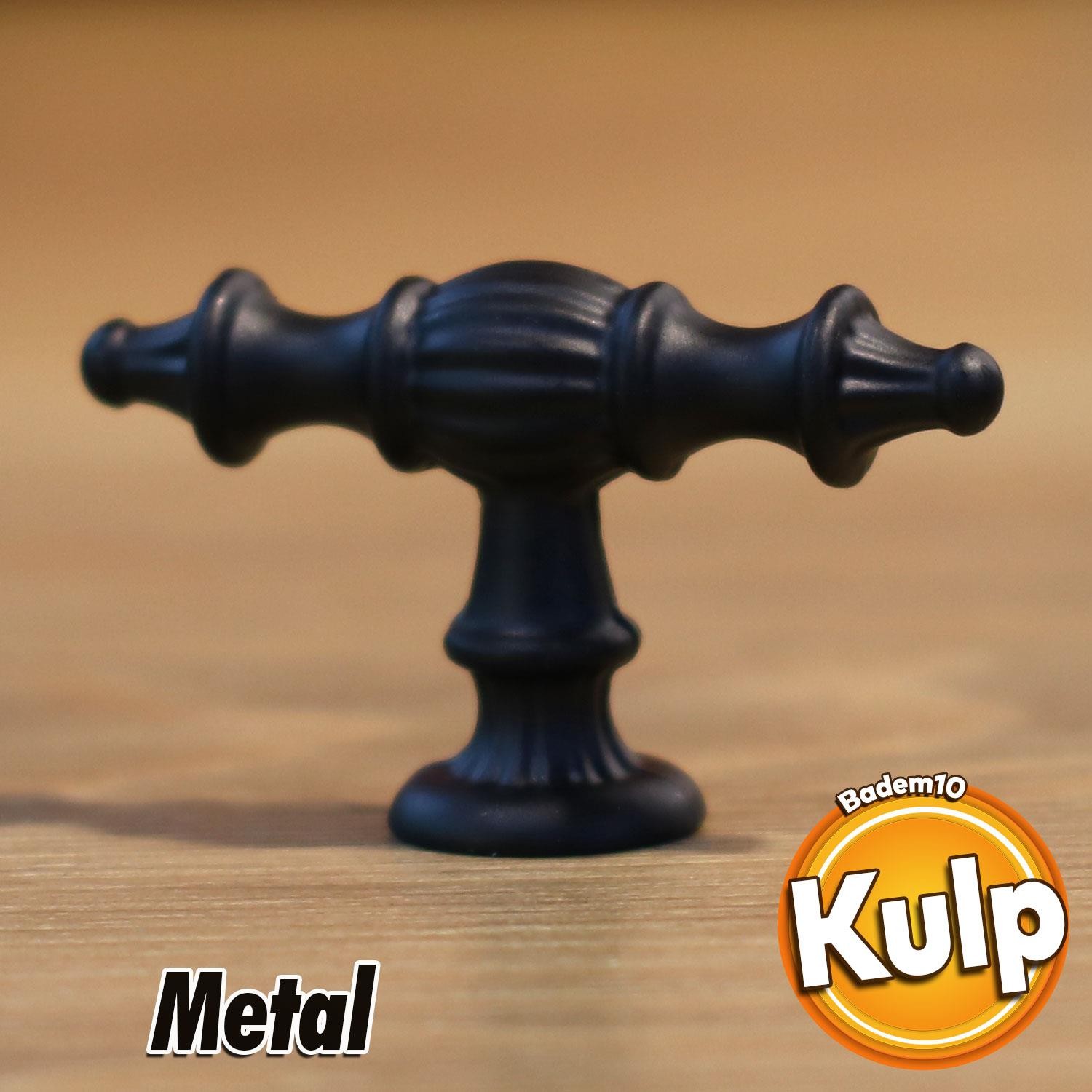 Şehzade Kulp Düğme Mobilya Mutfak Çekmece Kulpları Dolap Kulpları Kapak Kulpu Kulbu Siyah Metal