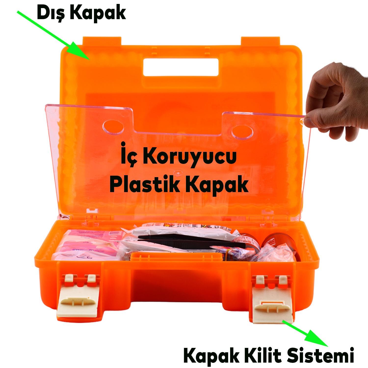 İlk Yardım Çantası ve Acil Mücadele Durum Seti Oto Ecza Dolabı Kiti (60 PARÇA)