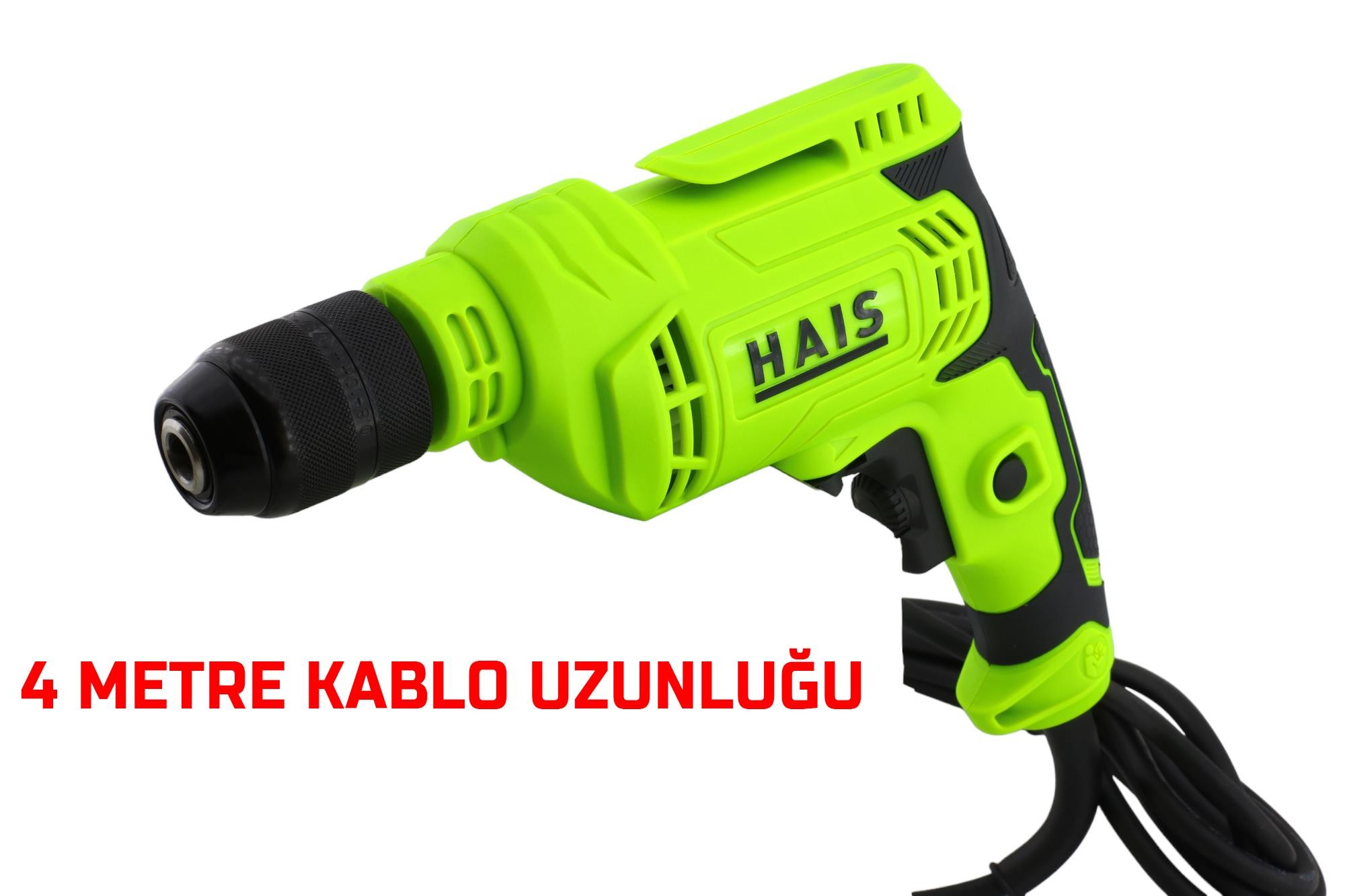 Haıs 6110 Darbesiz Elektirikli Matkap 10mm Mandren Delici 450W Yeşil