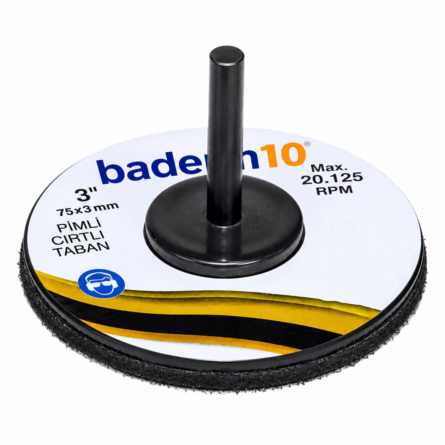 ちやっぴ― Pimli Cırtlı Zımpara Tabanı 75x3 mm Matkap Uyumlu Zımpara Disk