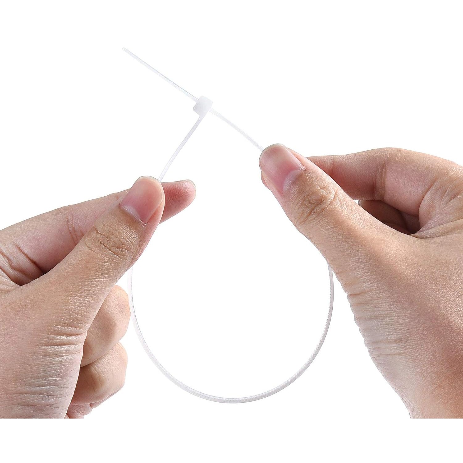 Plastik Cırt Kelepçe (100 Adet)0 4.8x300 mm Beyaz Renk Zip Kablo Bağı Çok Amaçlı Bağlama