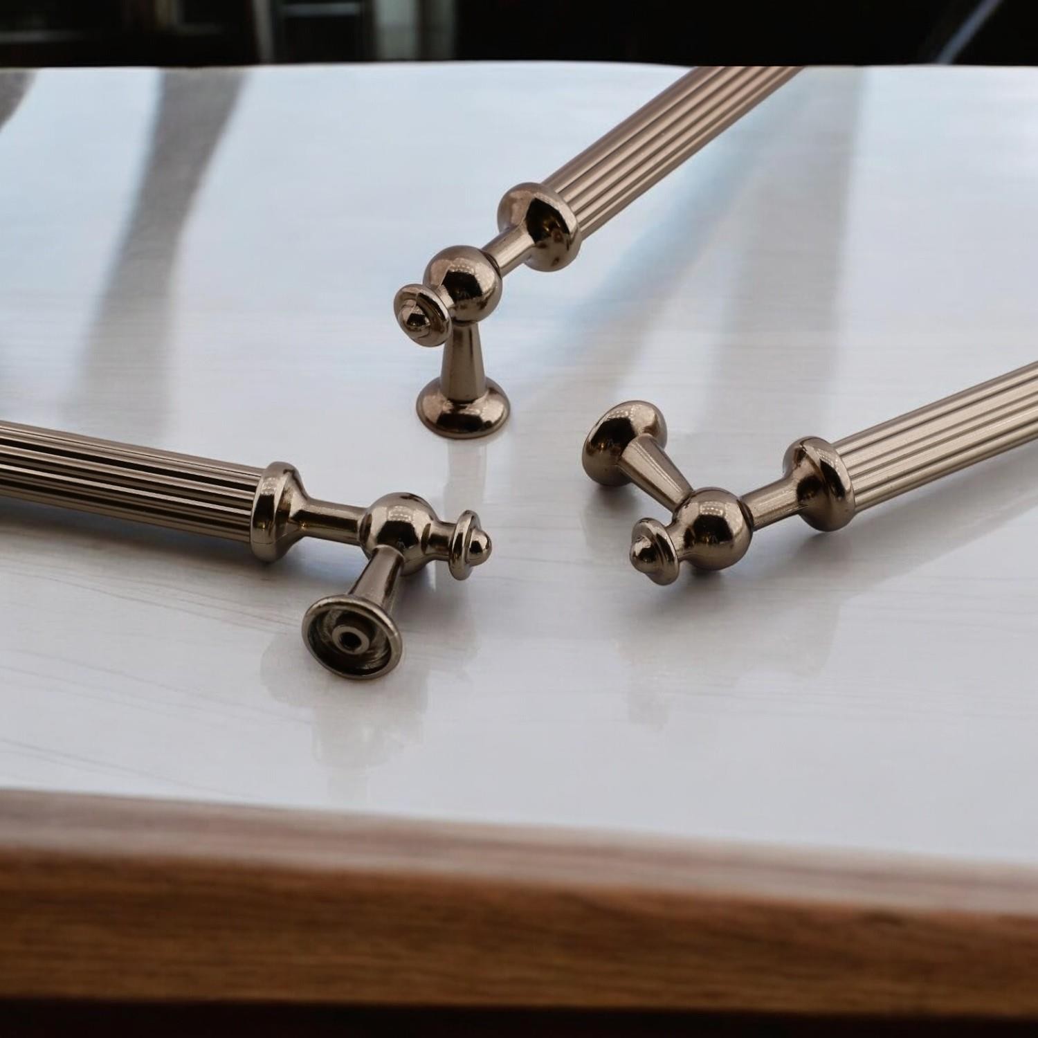 Nesil Çizgili Bronz Metal Kulp 160 mm Mobilya Çekmece Mutfak Dolabı Dolap Kulpları Kulpu Kulpları