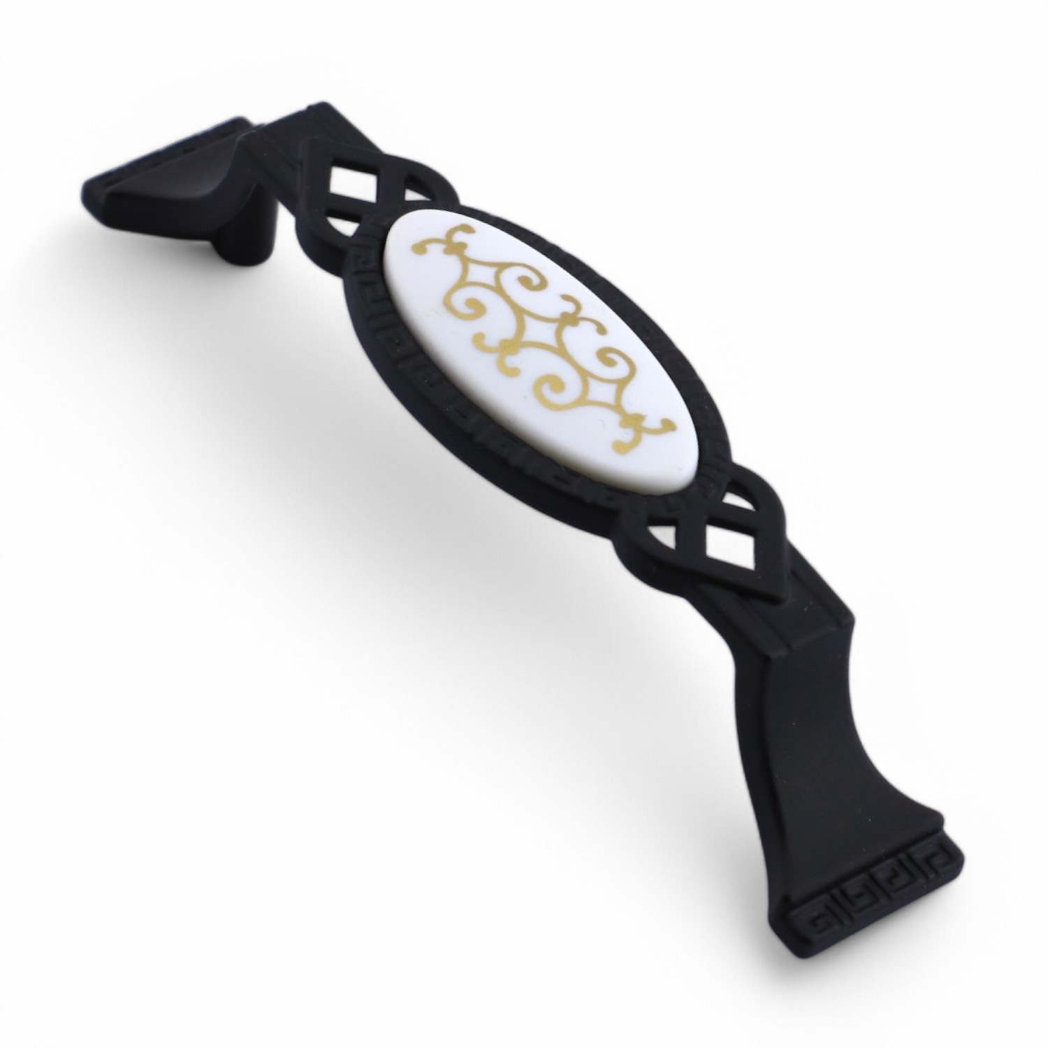 Palmira (96 MM -9.6 CM) Siyah Metal Mobilya Mutfak Dolabı Çekmece Dolap Kapak Kulpu Kulbu Kulpları