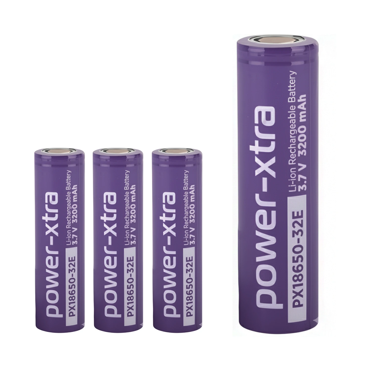 (4 Adet) 3200mAh Şarjlı Pil PX18650 Batarya 3.6V Li-Ion Uzun Ömürlü Yüksek Kapasite Şarj Edilebilir