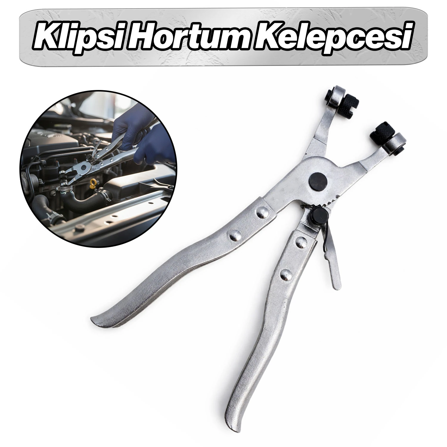 Klipsi Hortum Kelepçe Pensesi Krom 22 cm Profesyonel El Aleti