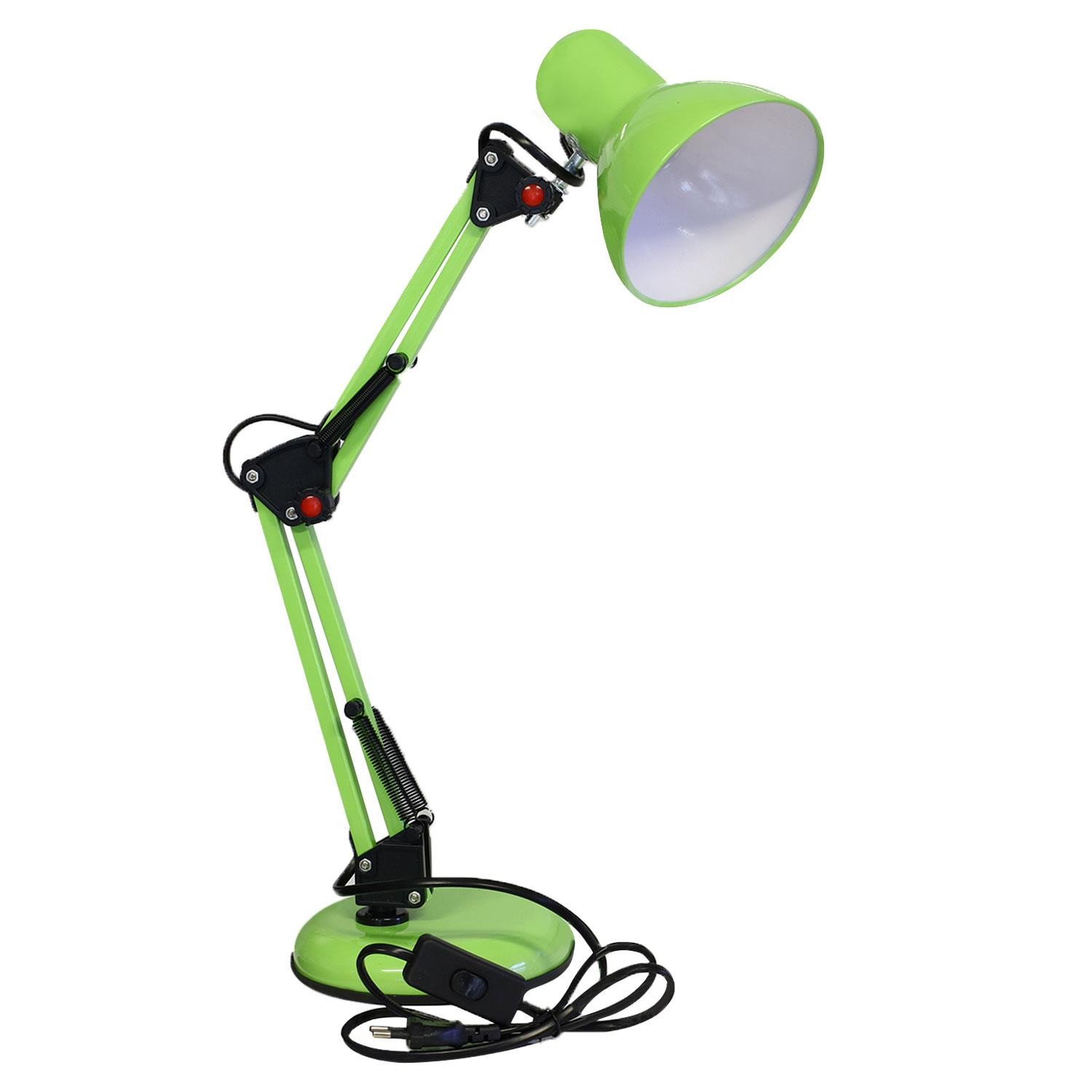 Rutter Masa Lambası Oynar Başlıklı Ayarlanabilir Akrobat Çalışma Okuma Işığı Gece Lambası Yeşil 25W