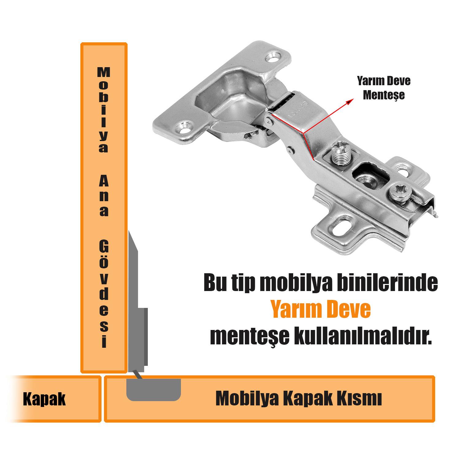 Samet Star Mobilya Dolap Kapak Menteşesi Tas Mentese