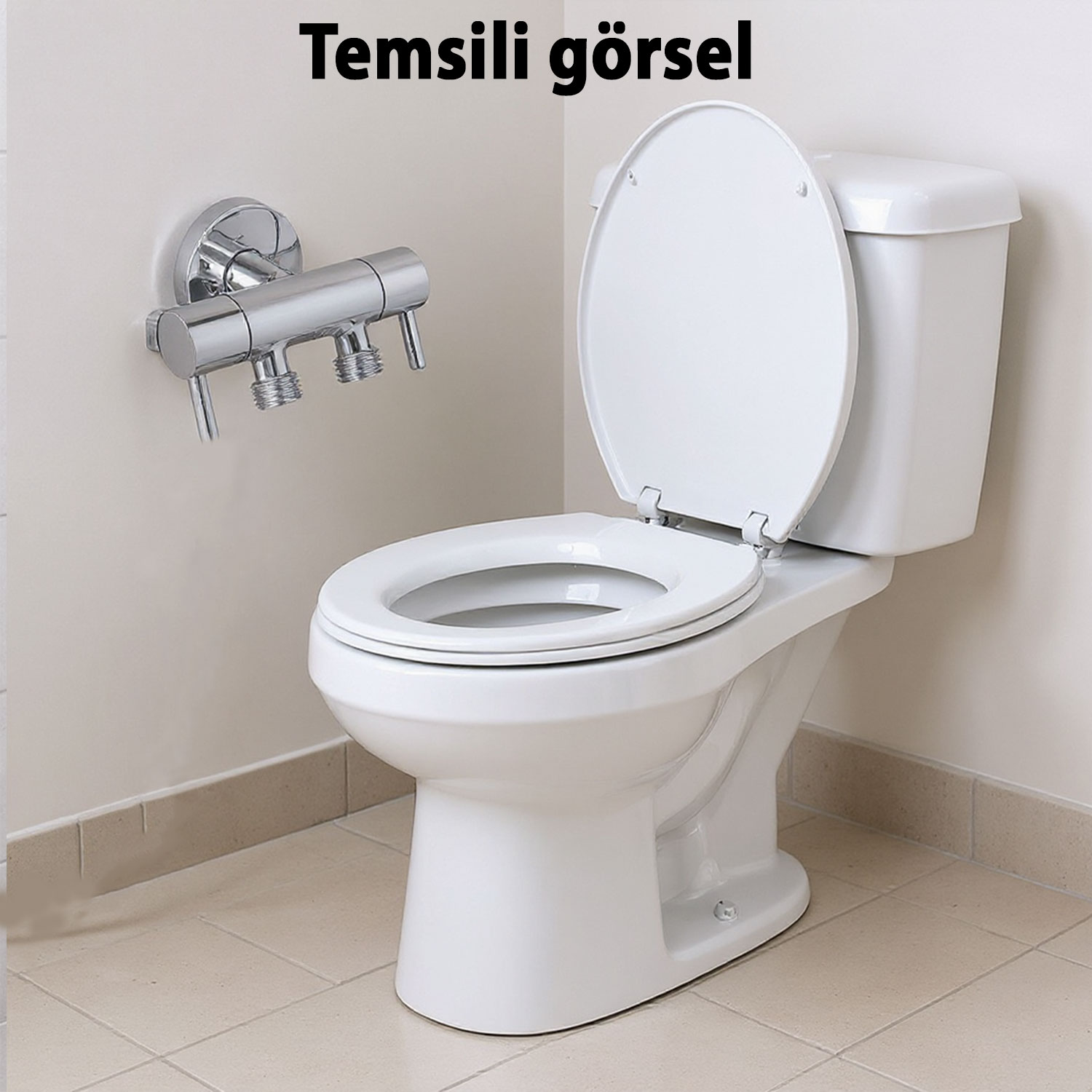 Lüks Ara Musluk Taharet Musluğu Modern Tasarım Krom Kaplama Dayanıklı Şık Banyo Tuvalet Su Musluğu