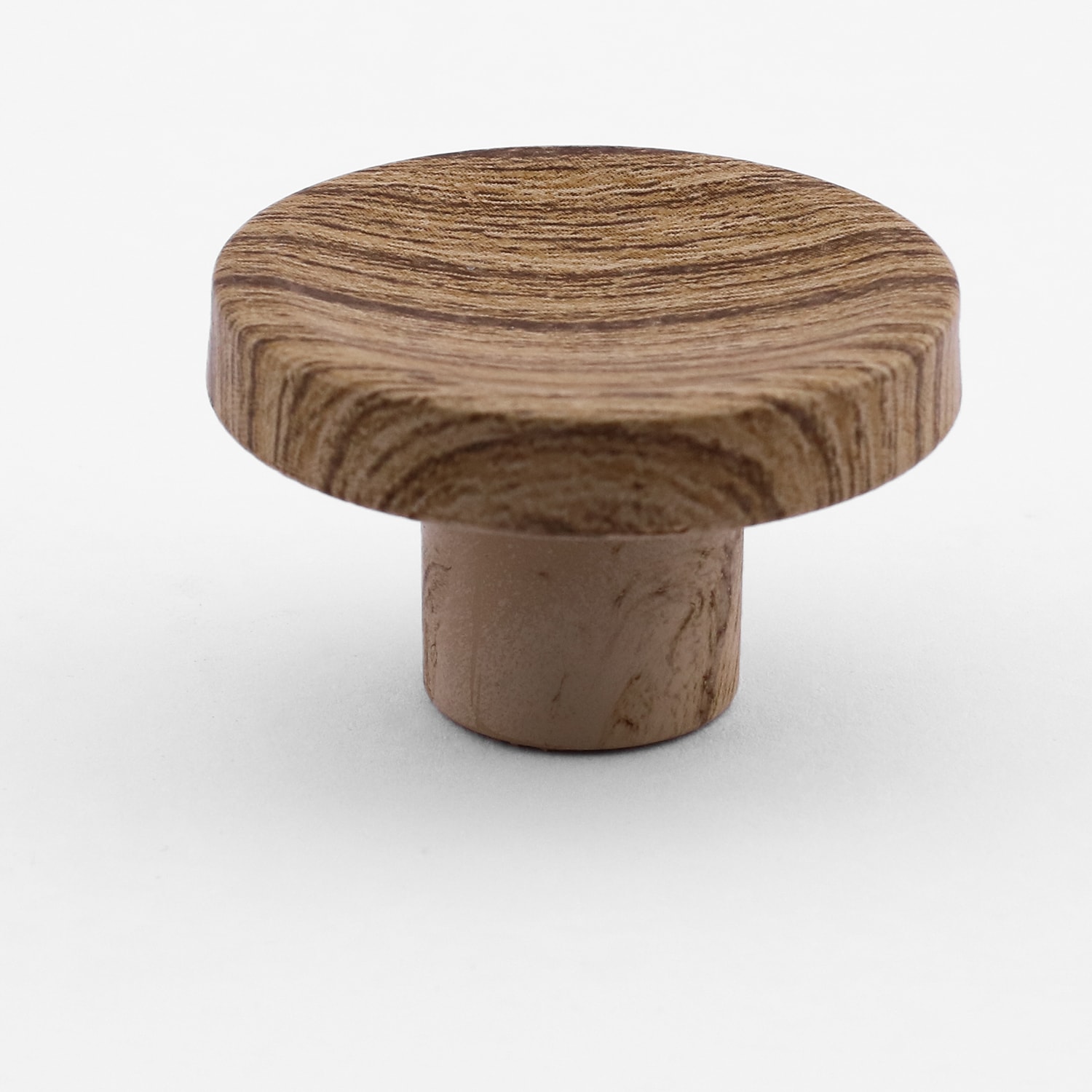 Tek Vidalı Bohem İç Bükey Plastik Düğme Kulp Kubik Kayın Bej Renk Mobilya Dolap Çekmece Kulpu Kulbu