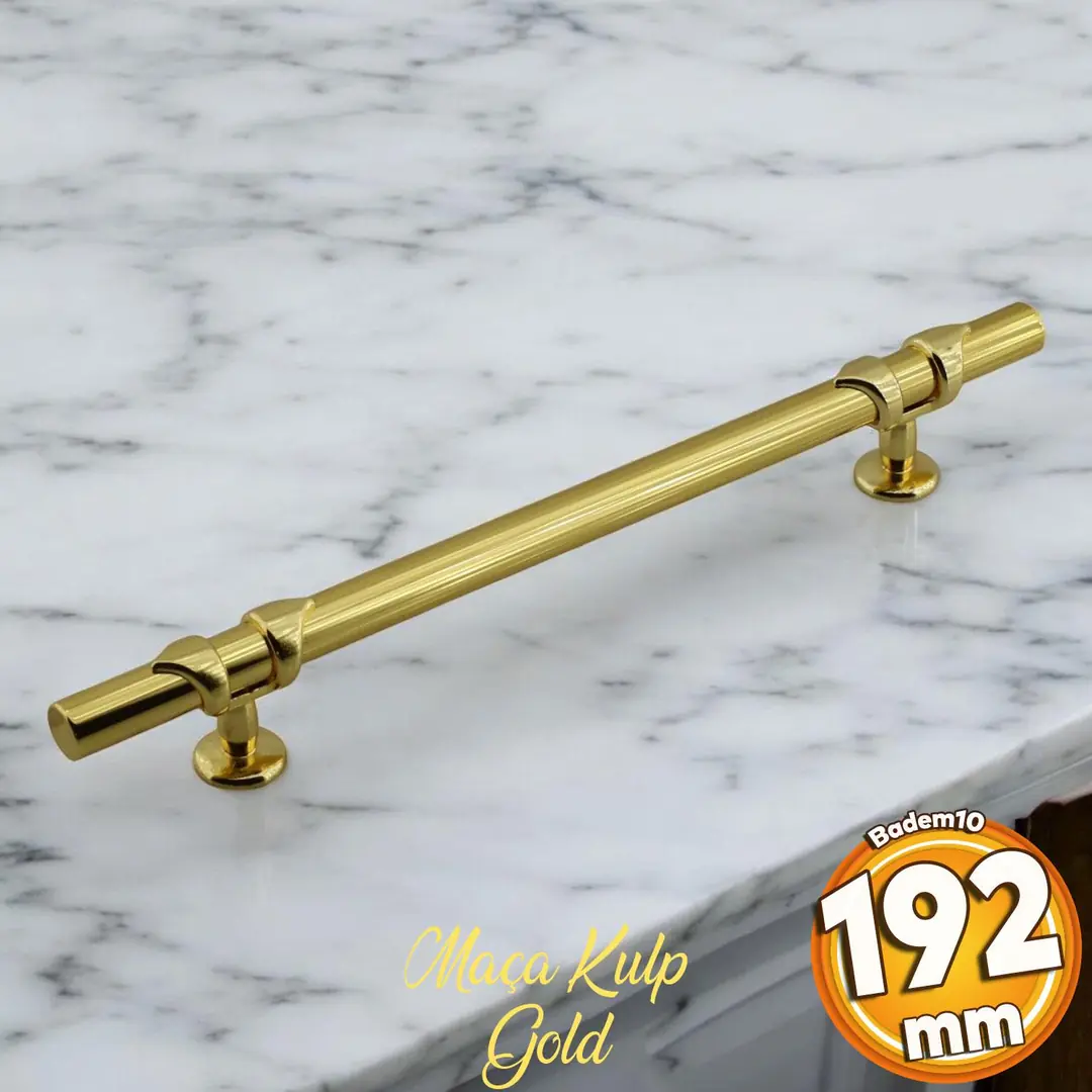 Maça Gold Metal Kulp 192 mm -19.2 cm Mobilya Çekmece Mutfak Dolabı ...