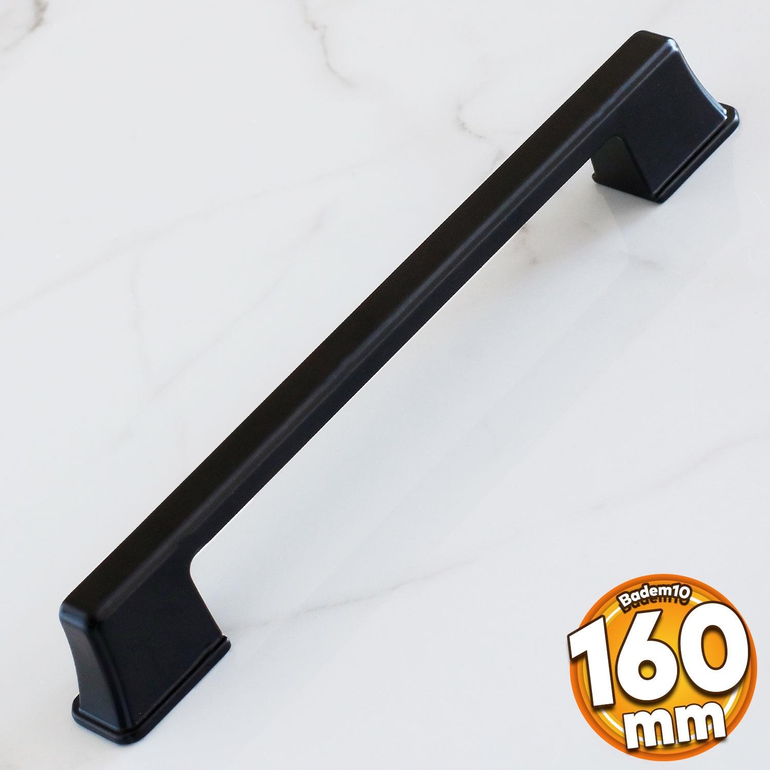 Cemre Kulp 160 mm Siyah Metal Mutfak Mobilya Çekmece Mutfak Dolap Dolabı Kulpları Kapak Kulbu 16 cm