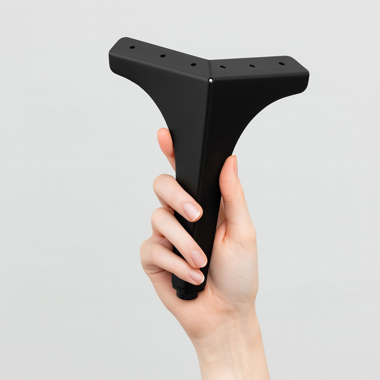 Dekor 12 cm Siyah Metal Mobilya Ayağı Dayanıklı Modern Tasarım Koltuk Sehpa Masa TV Ünitesi Uyumlu