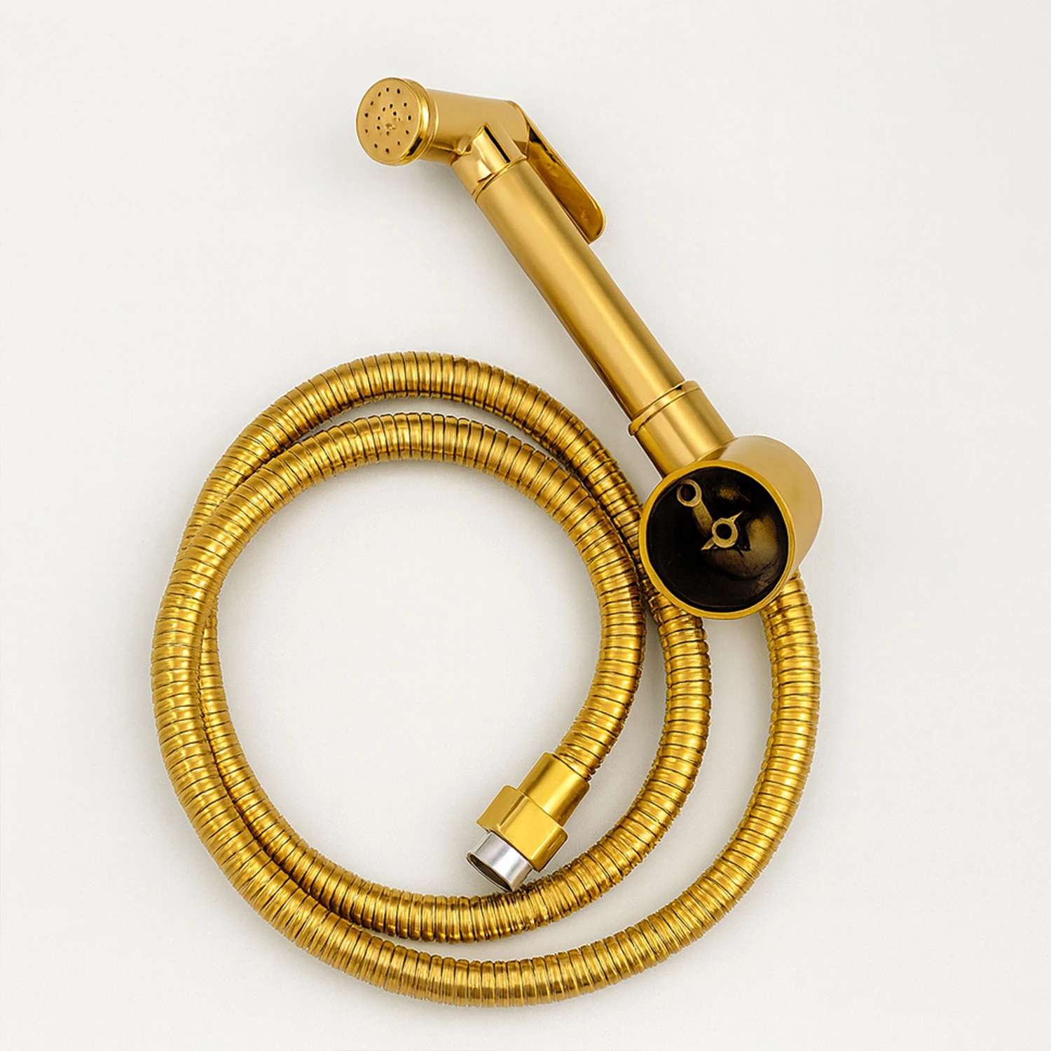 Taharet Matik Lüks Gold Oval Tasarım Su Basınç Ayarlı Hijyenik Kullanım Uyumlu Bide Spreyi