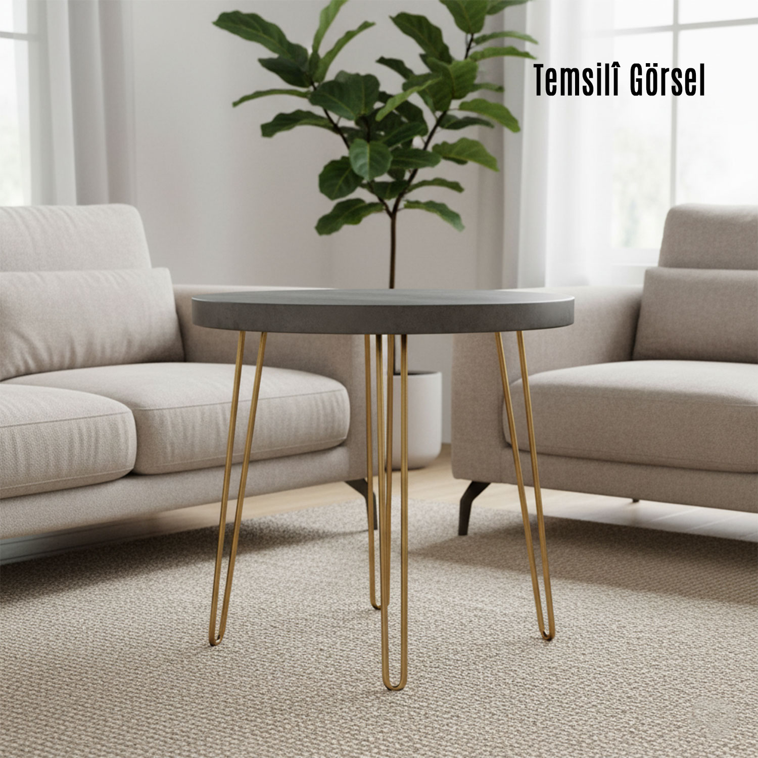 Martı Gold Altın 4'lü Set Metal Sehpa Masa Ayağı 41 cm Tekli Mobilya Destek Yükseltici Ayak Modeli