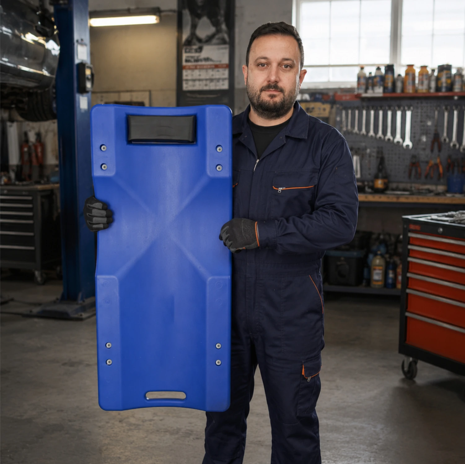 WCCP0365 Tekerlekli Plastik Tamirci Kızağı Ergonomik Tamirci