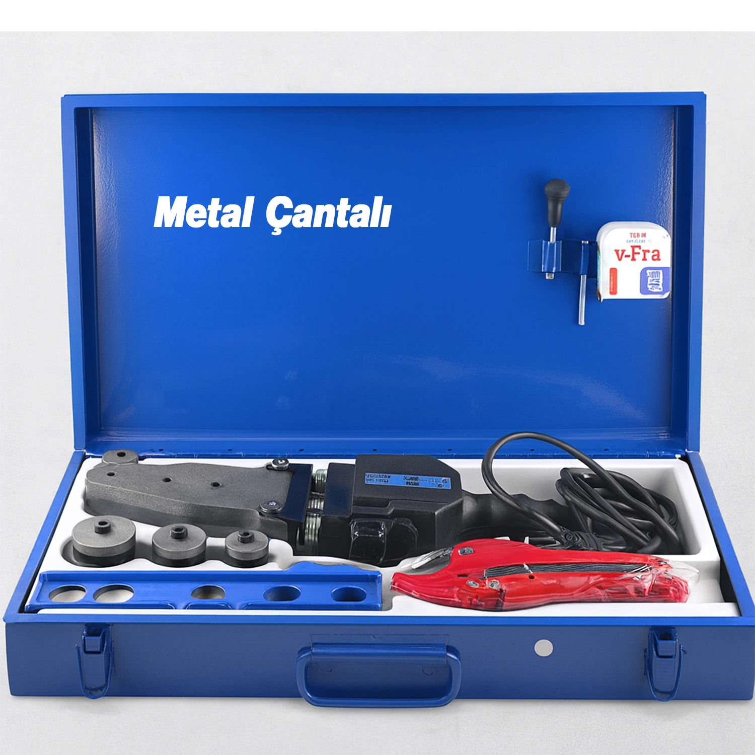 Kaynak Makinesi 1400 W PPRC Pvc Plastik Boru Makası Terazi Pafta Metre Seti 40 mm 32 mm 25 mm 20 mm