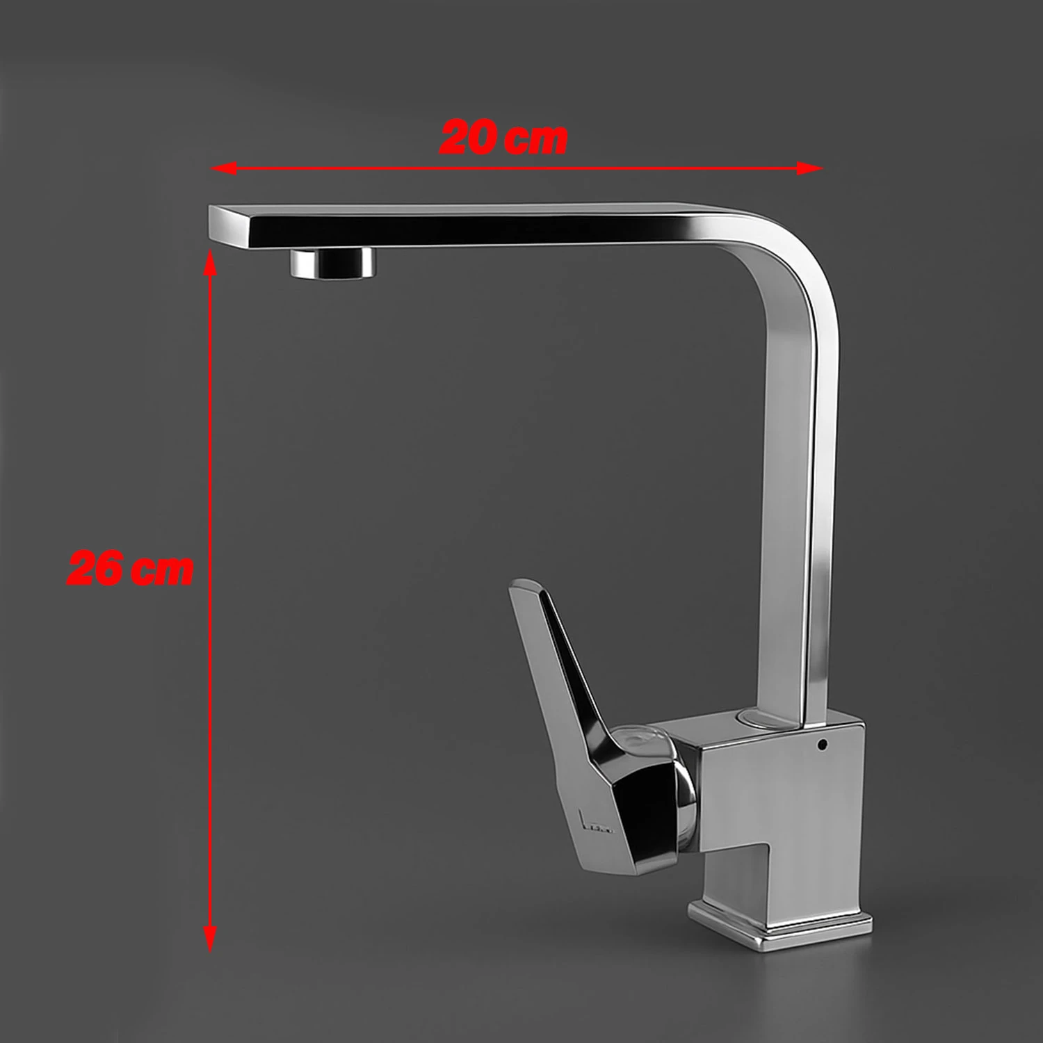 Modern Tasarım Krom Lavabo Bataryası Paslanmaz Pirinç Malzeme Uzun Ömürlü Banyo Bataryası