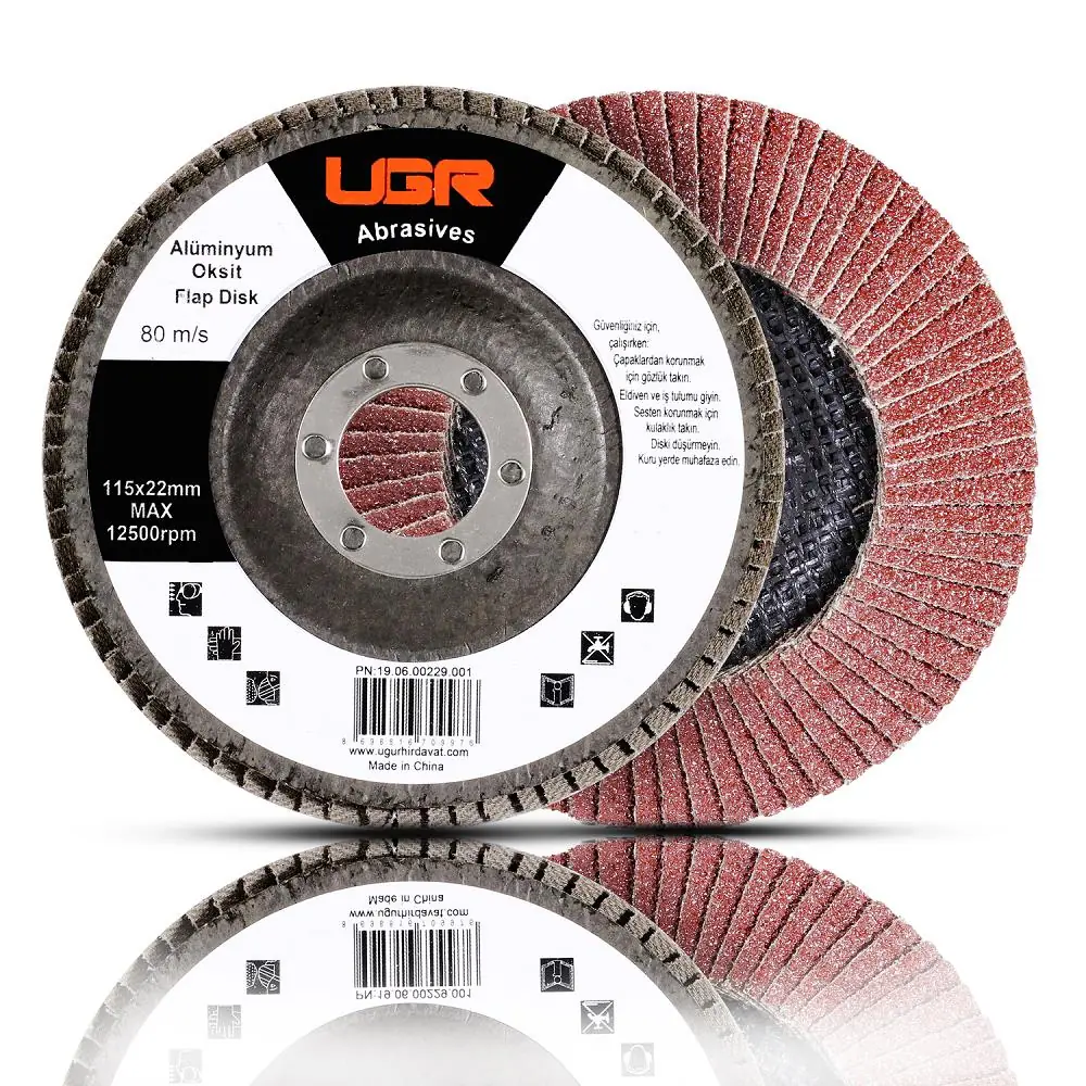 6 PARÇA Ugr Metal Ahşap Flap Disk Zımpara115mm Set Matkap Aparatı