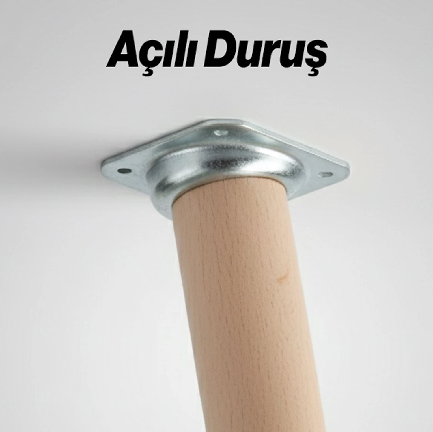 Açılı Metal 4lü Set Mobilya Ayak Bağlantı Aparatı M8 Civatalı Sehpa Masa Ayağı Tabanı Montaj Aparatı