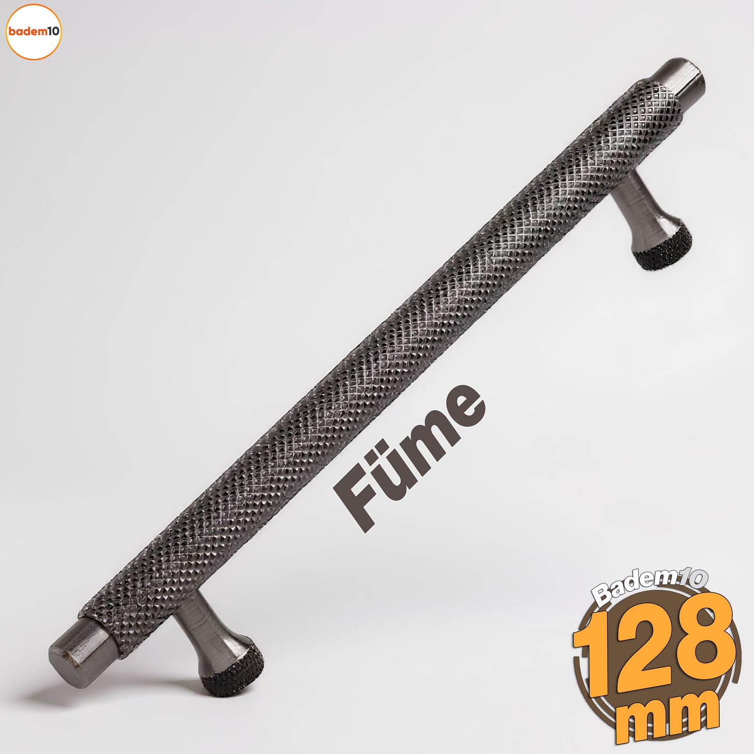 Martin Füme Metal Kulp 128 mm Mobilya Çekmece Mutfak Dolabı Dolap Modern Kapak Kulpları Grip Desen