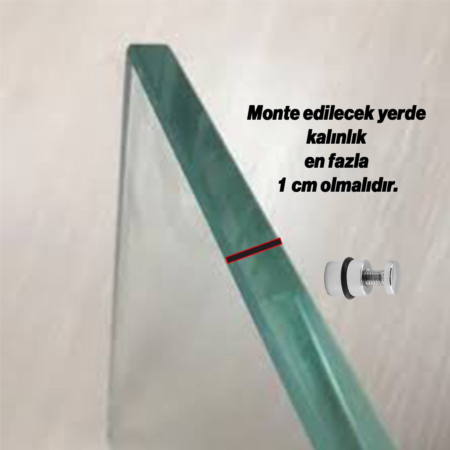 O-RİNGLİ Metal Cam Raf Tutucu (10 Adet) Krom 90-2503-01 Oringli Contalı Vidalı Metal Tutamak